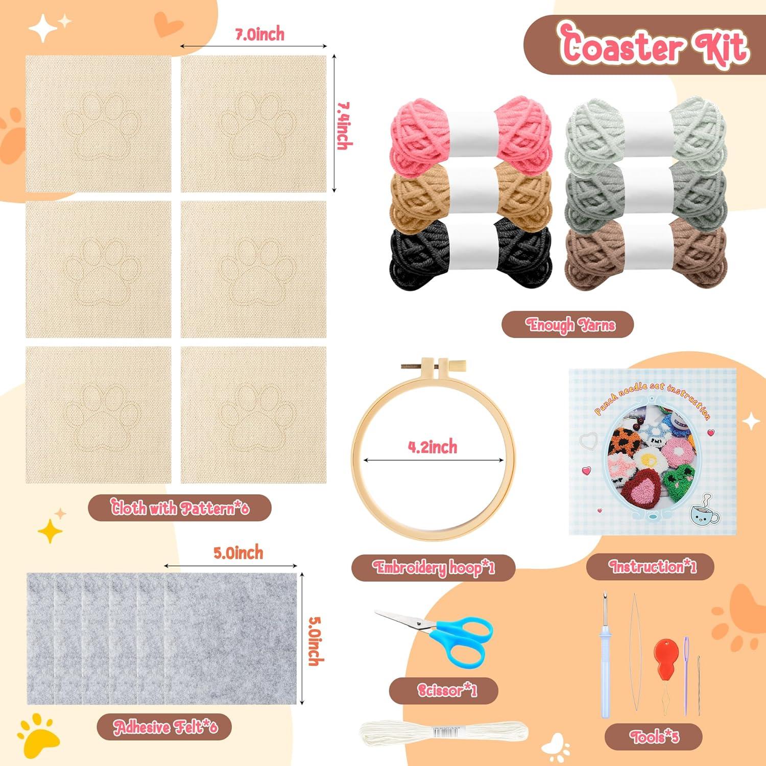 Kit de Posavasos de Aguja de Perforación WATINC 22 Piezas