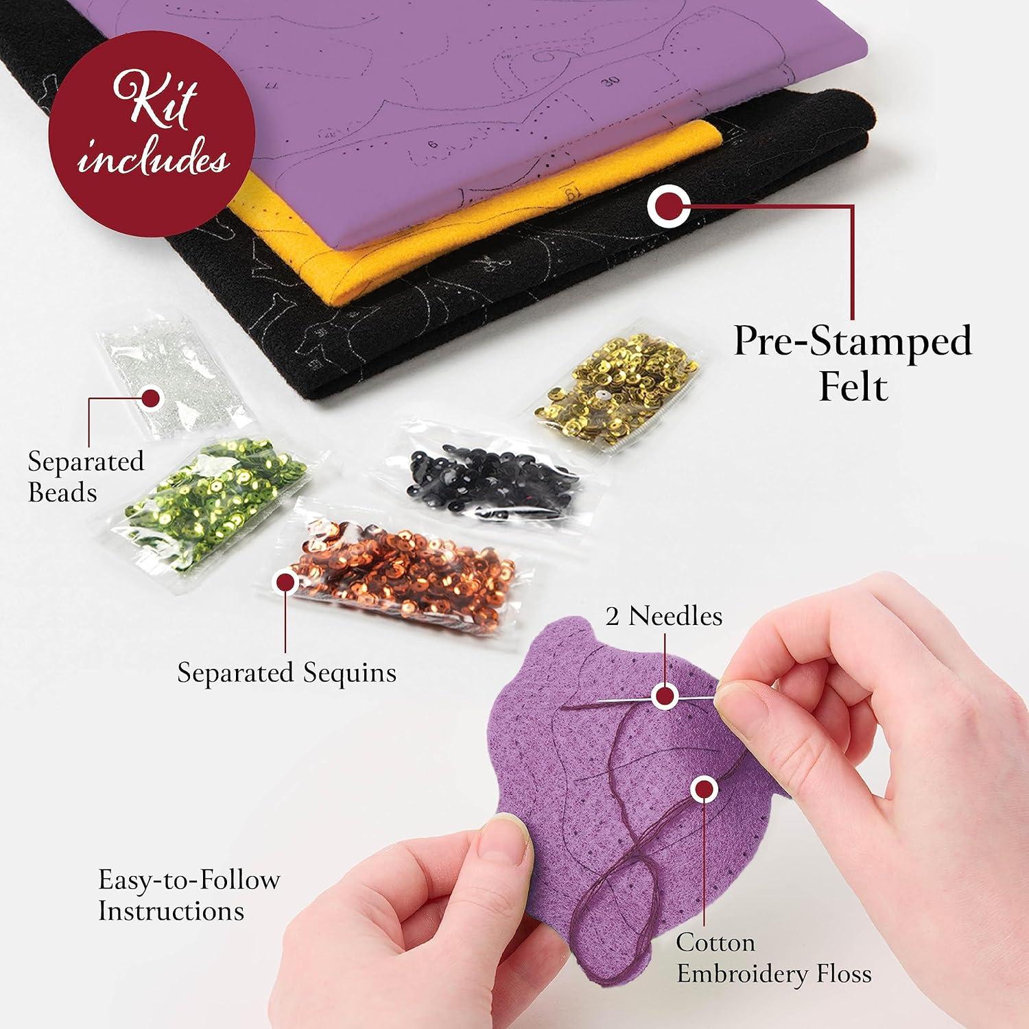 Kit de Adornos de Fieltro Bucilla Escuadrón de Halloween 4 Piezas