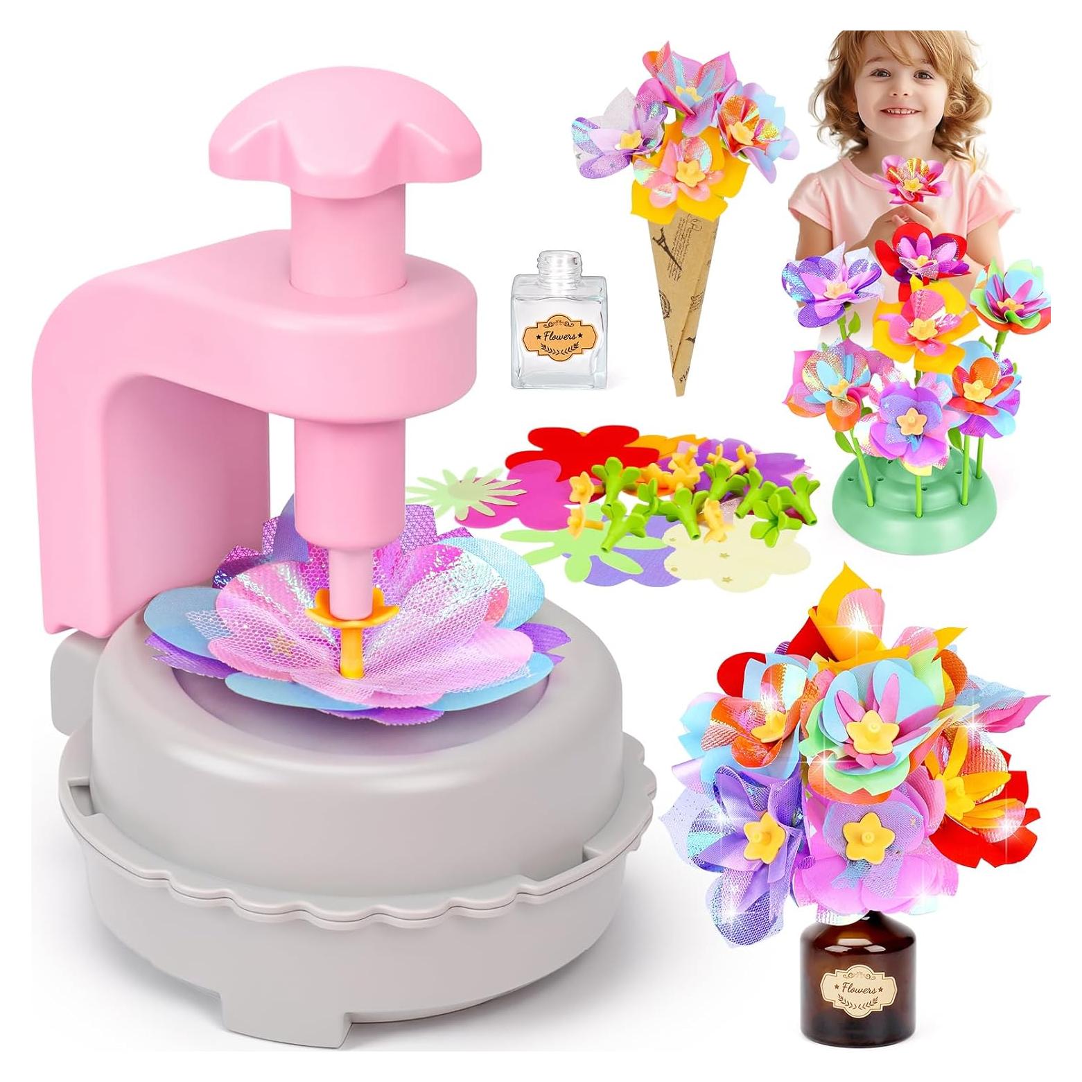 Kit de Manualidades de Flores de Tela Qirptey para Niñas 4-12 Años