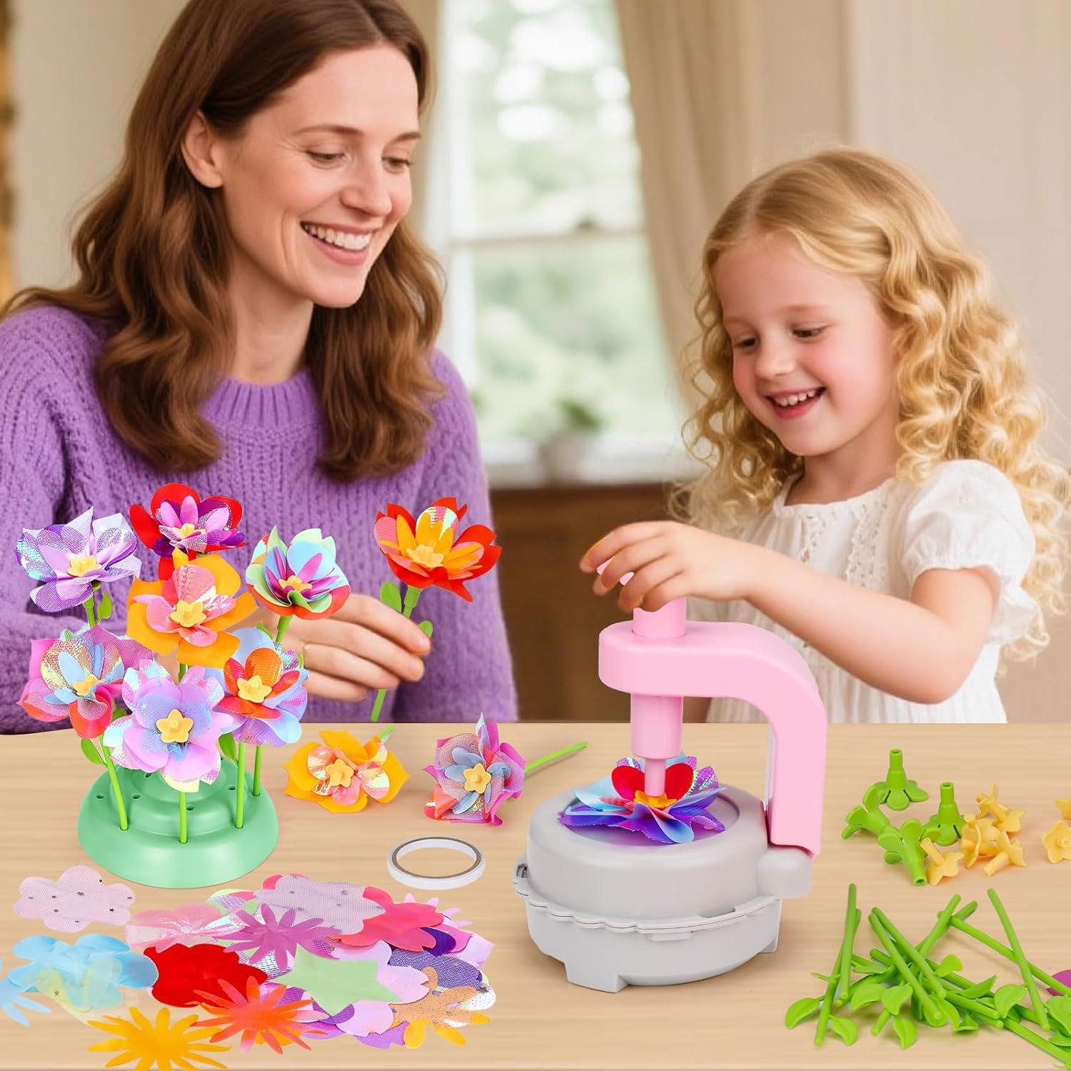 Kit de Manualidades de Flores de Tela Qirptey para Niñas 4-12 Años