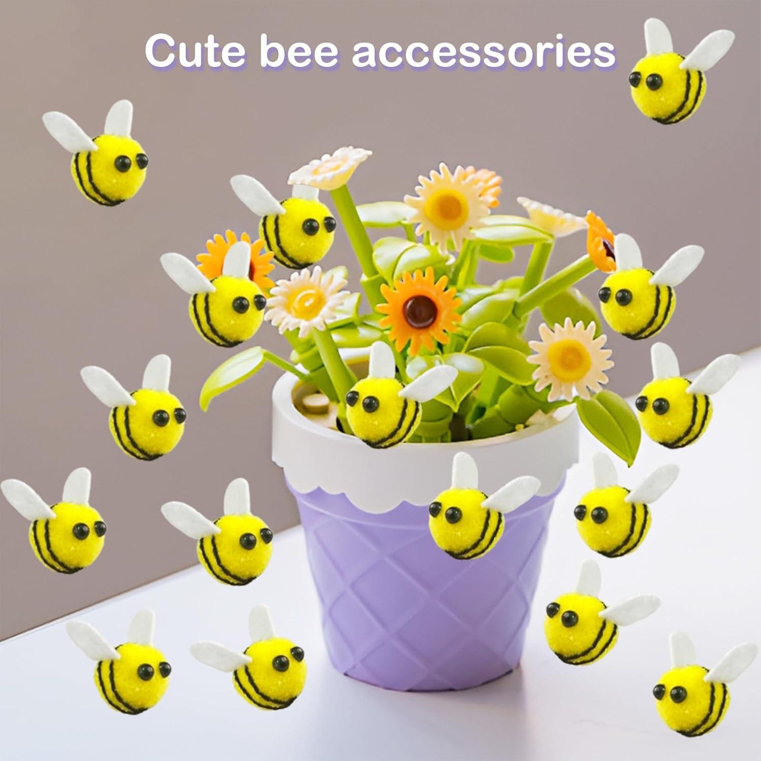 30 Pcs Abejas de Fieltro de Lana Pcmursal para Manualidades