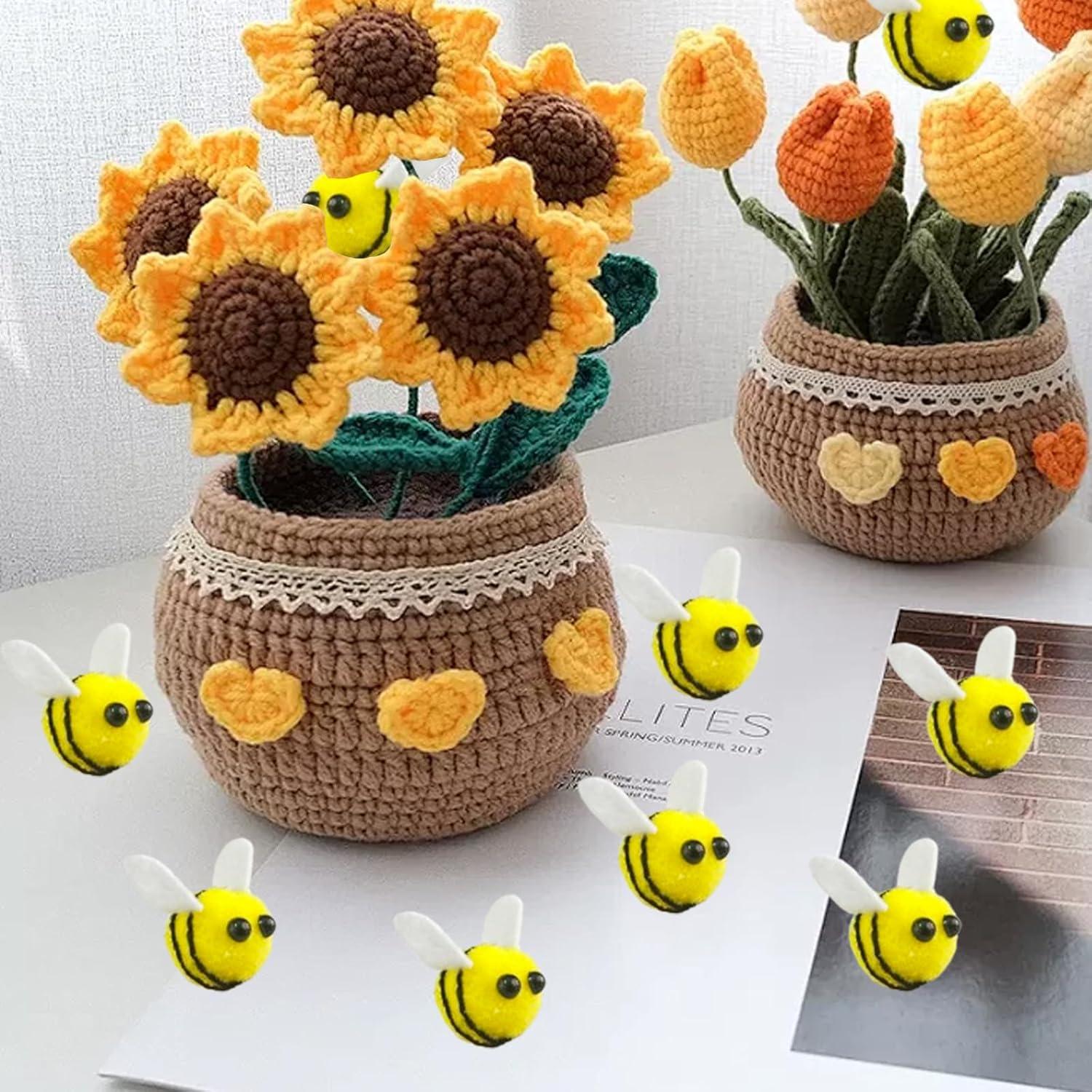 30 Pcs Abejas de Fieltro de Lana Pcmursal para Manualidades