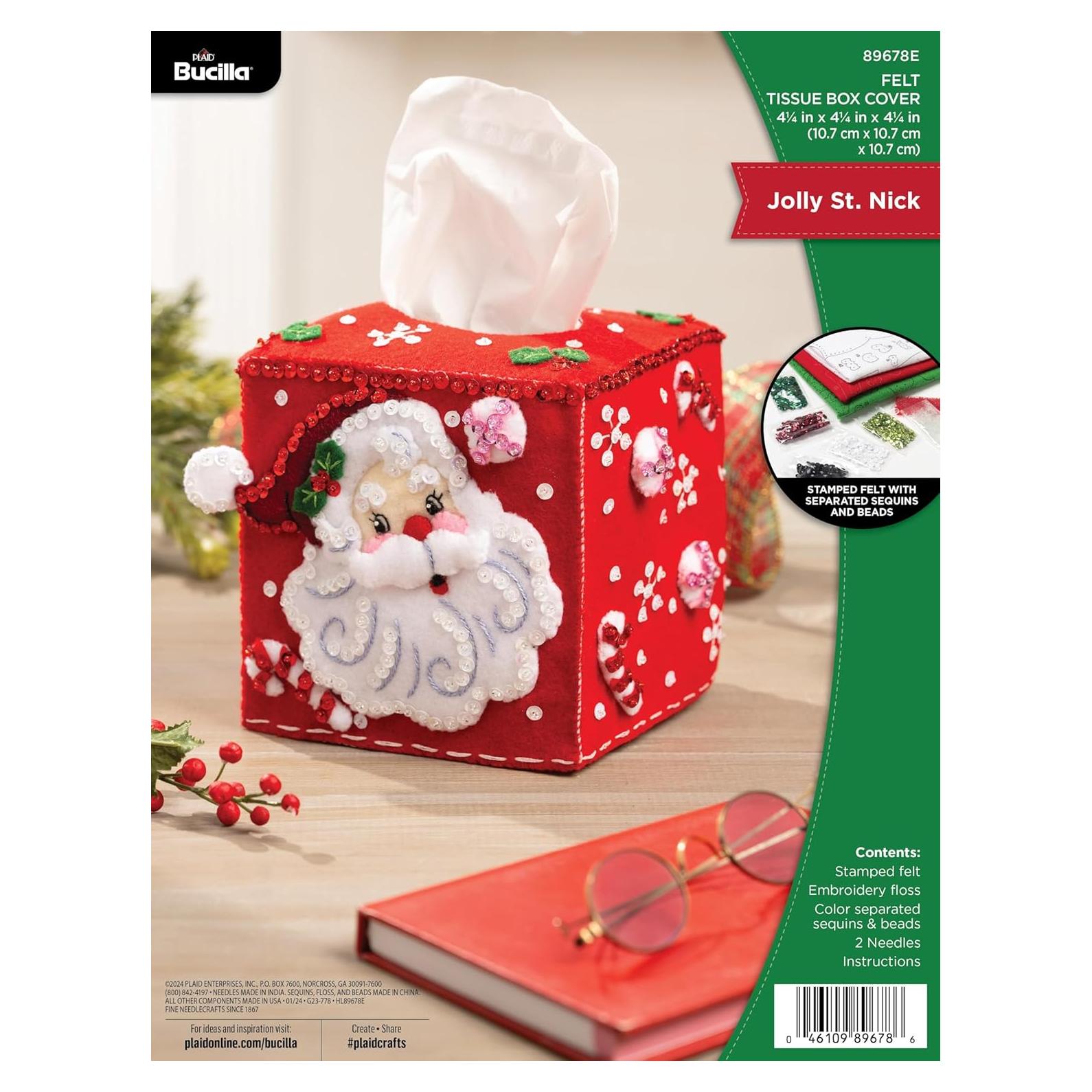 Kit de Tejido de Fieltro Bucilla Jolly St. Nick para Manualidades
