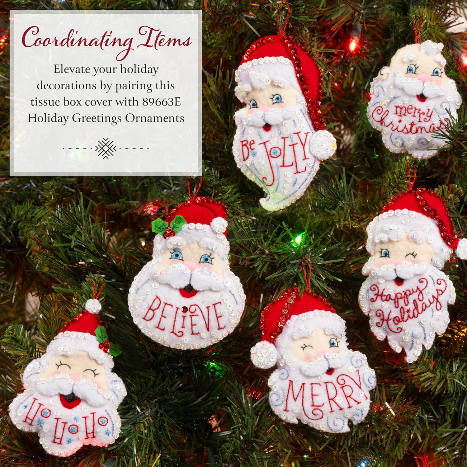 Kit de Tejido de Fieltro Bucilla Jolly St. Nick para Manualidades