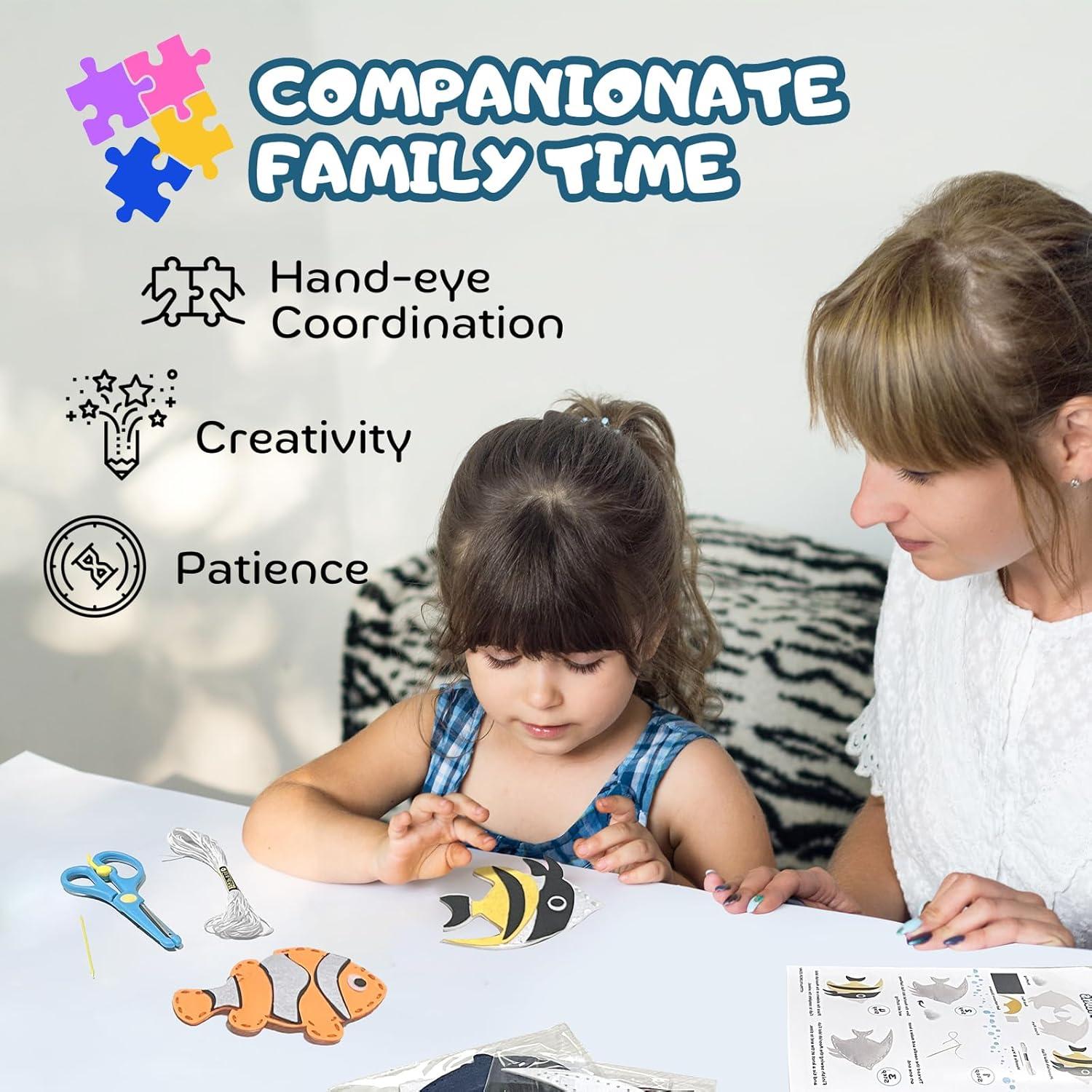 Kit de Costura Vlokup Animales Marinos para Niños 7-12 Años