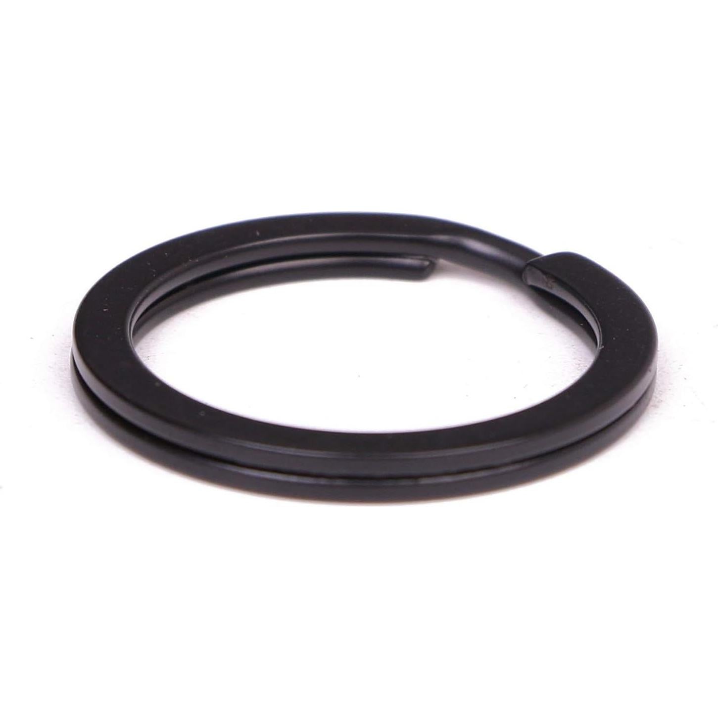 10 Anillos de Llave Planos HeeYaa 20mm Acero Inoxidable Negro