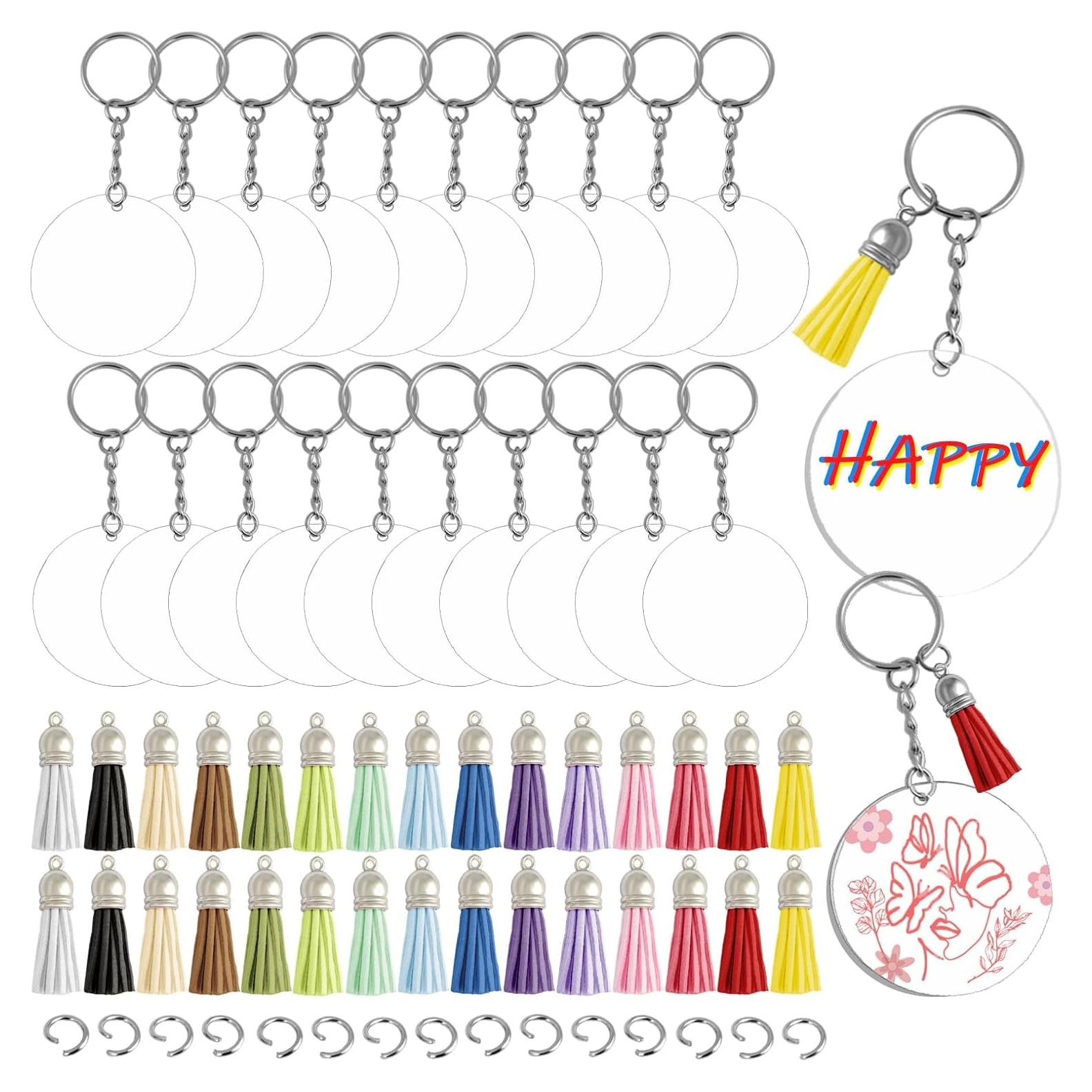 Kit de Fabricación de Llaveros RAINFLOW 120 Piezas Acrílico