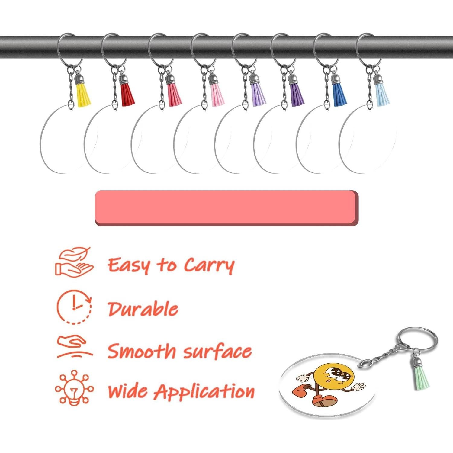 Kit de Fabricación de Llaveros RAINFLOW 120 Piezas Acrílico