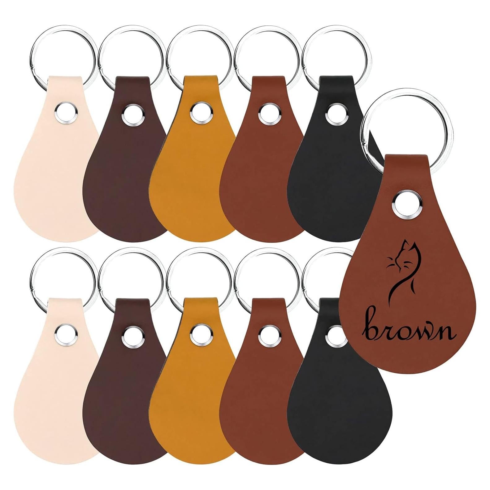 Kit de llaveros de cuero PU TiciKim - 20 piezas en 5 colores