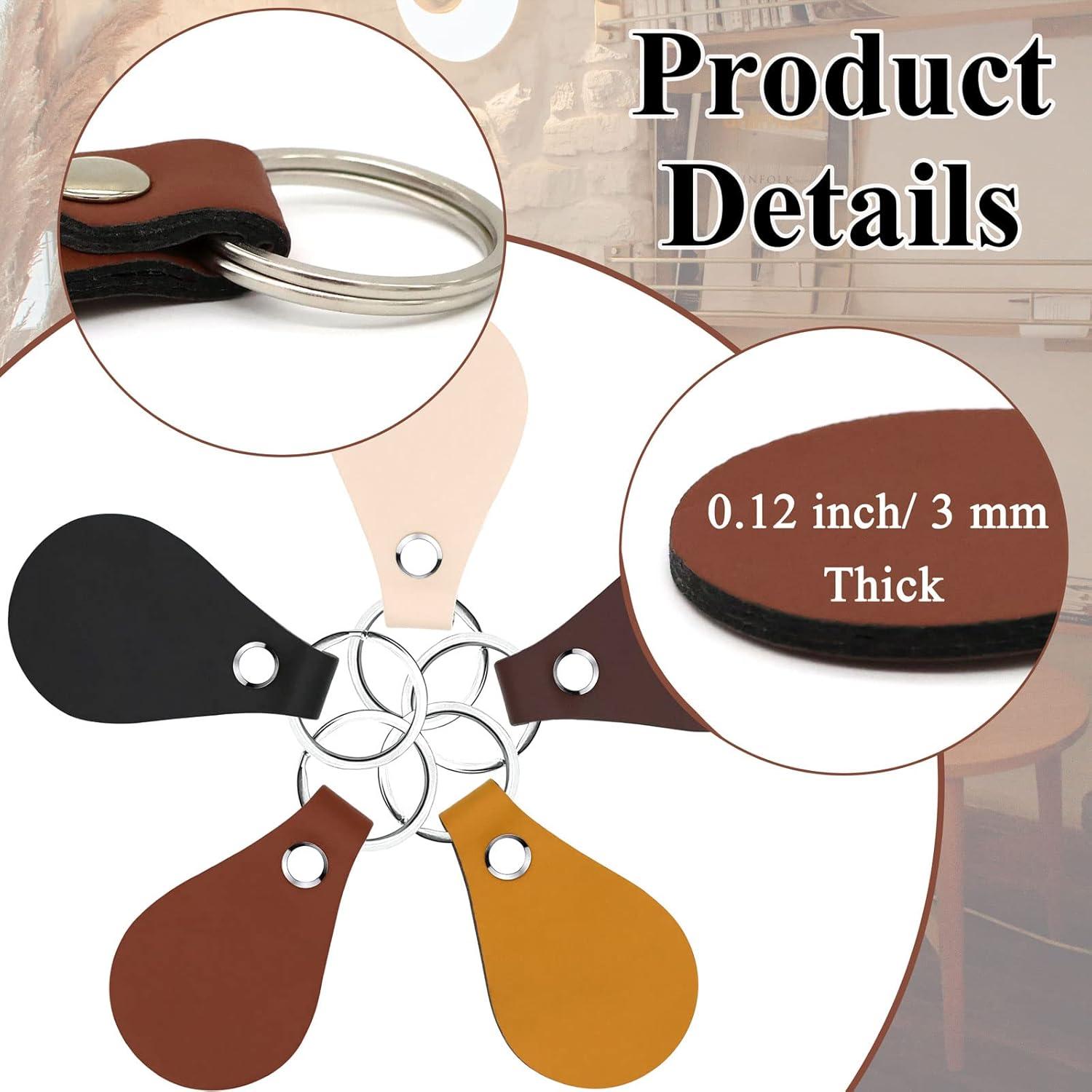 Kit de llaveros de cuero PU TiciKim - 20 piezas en 5 colores