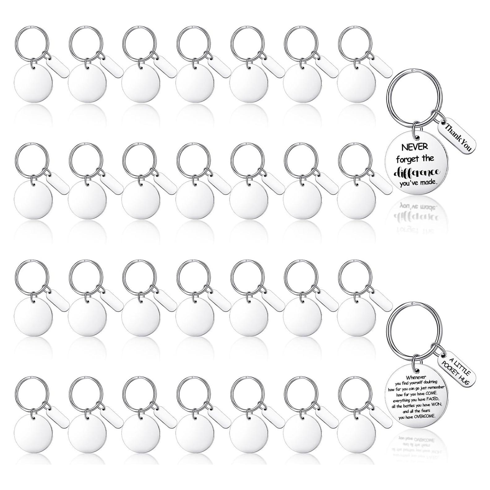 Etiquetas de Metal Grabables Gisafai 30 Pcs Plata 3 cm