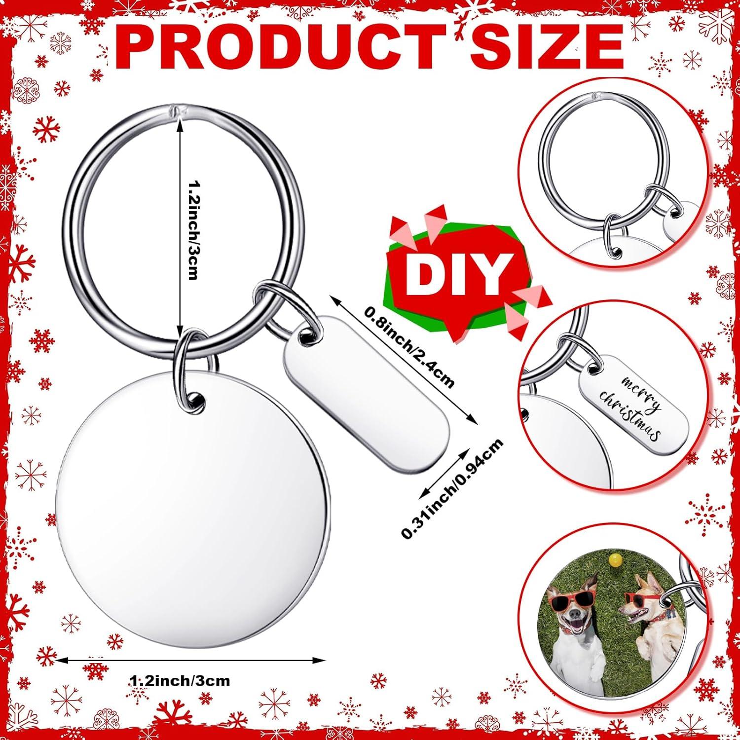 Etiquetas de Metal Grabables Gisafai 30 Pcs Plata 3 cm