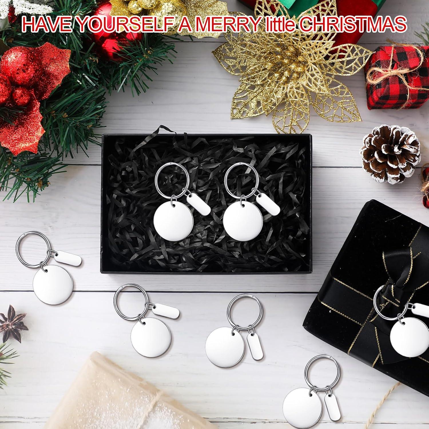 Etiquetas de Metal Grabables Gisafai 30 Pcs Plata 3 cm