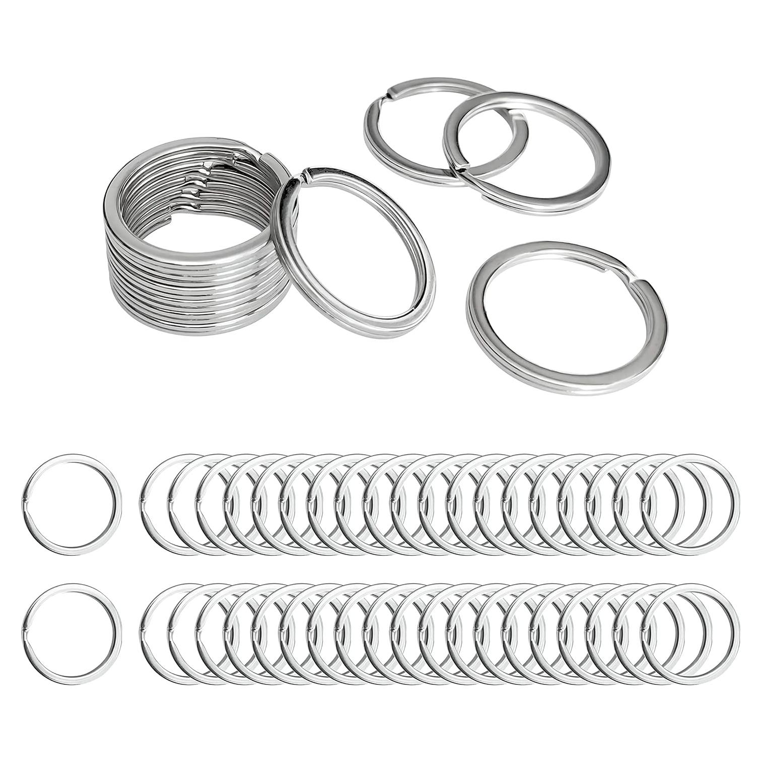 Anillos de Llave Planos de Metal 20mm - 50 Unidades