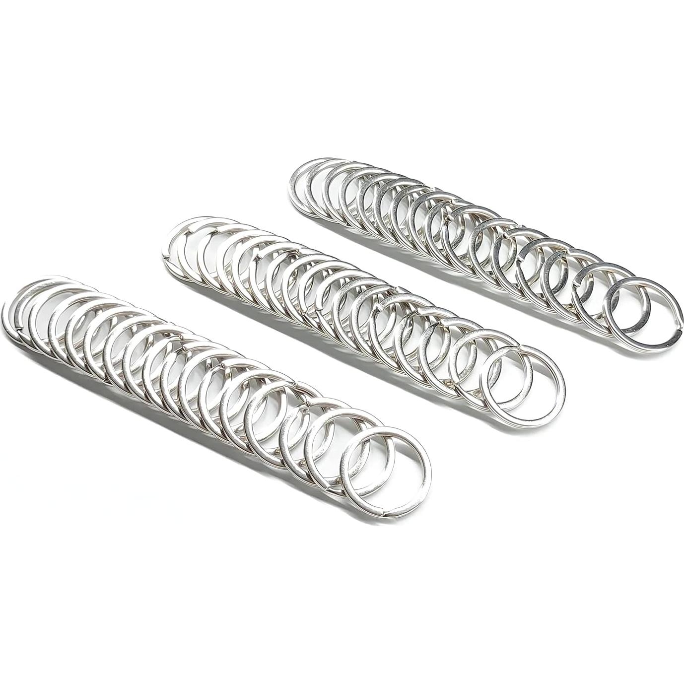 Anillos de Llave Planos de Metal 20mm - 50 Unidades