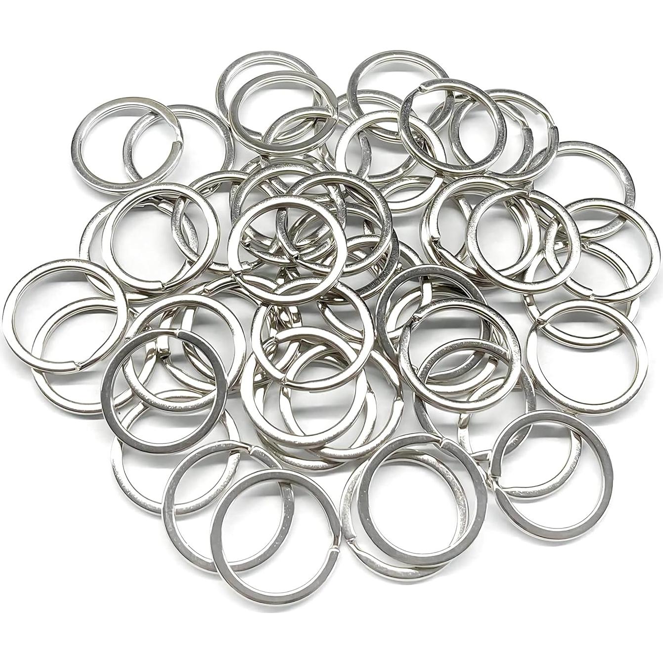 Anillos de Llave Planos de Metal 20mm - 50 Unidades