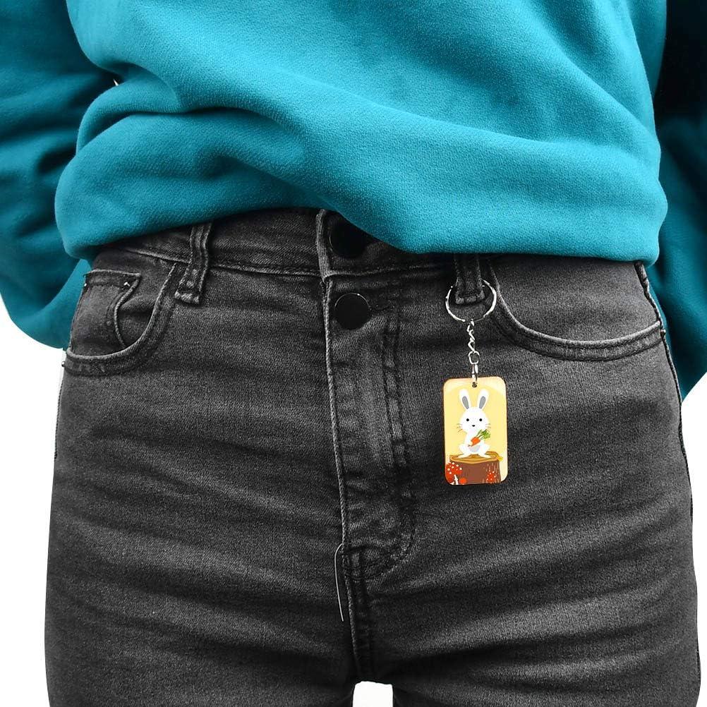 BUYGO Kit de Llaveros de Madera 162 Piezas - 80 Etiquetas Rectangulares