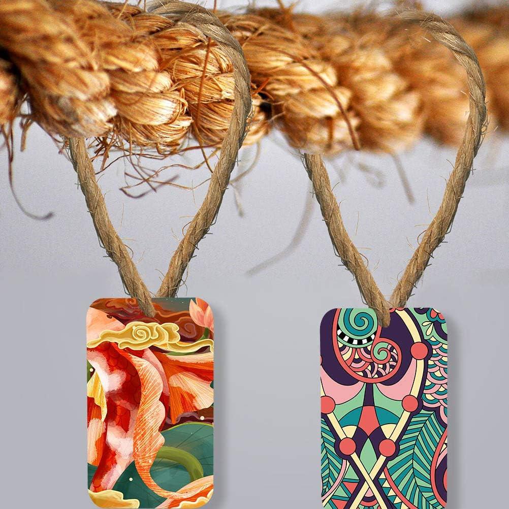 BUYGO Kit de Llaveros de Madera 162 Piezas - 80 Etiquetas Rectangulares