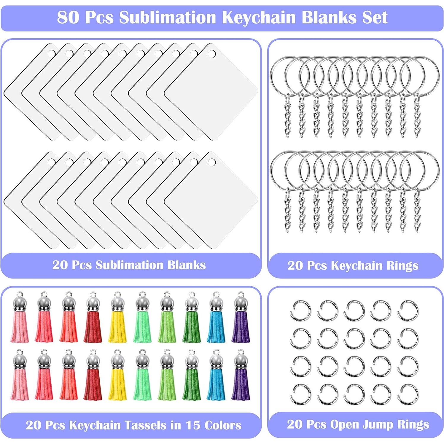 Kit de 80 Piezas Blanks para Llaveros Modacraft Sublimación