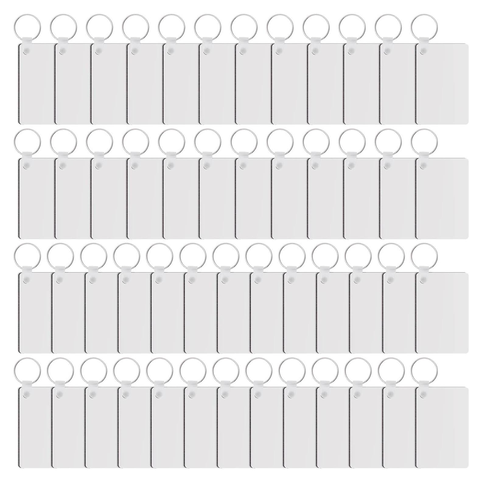 Duufin 150 Piezas Llaveros Rectangulares para Sublimación MDF