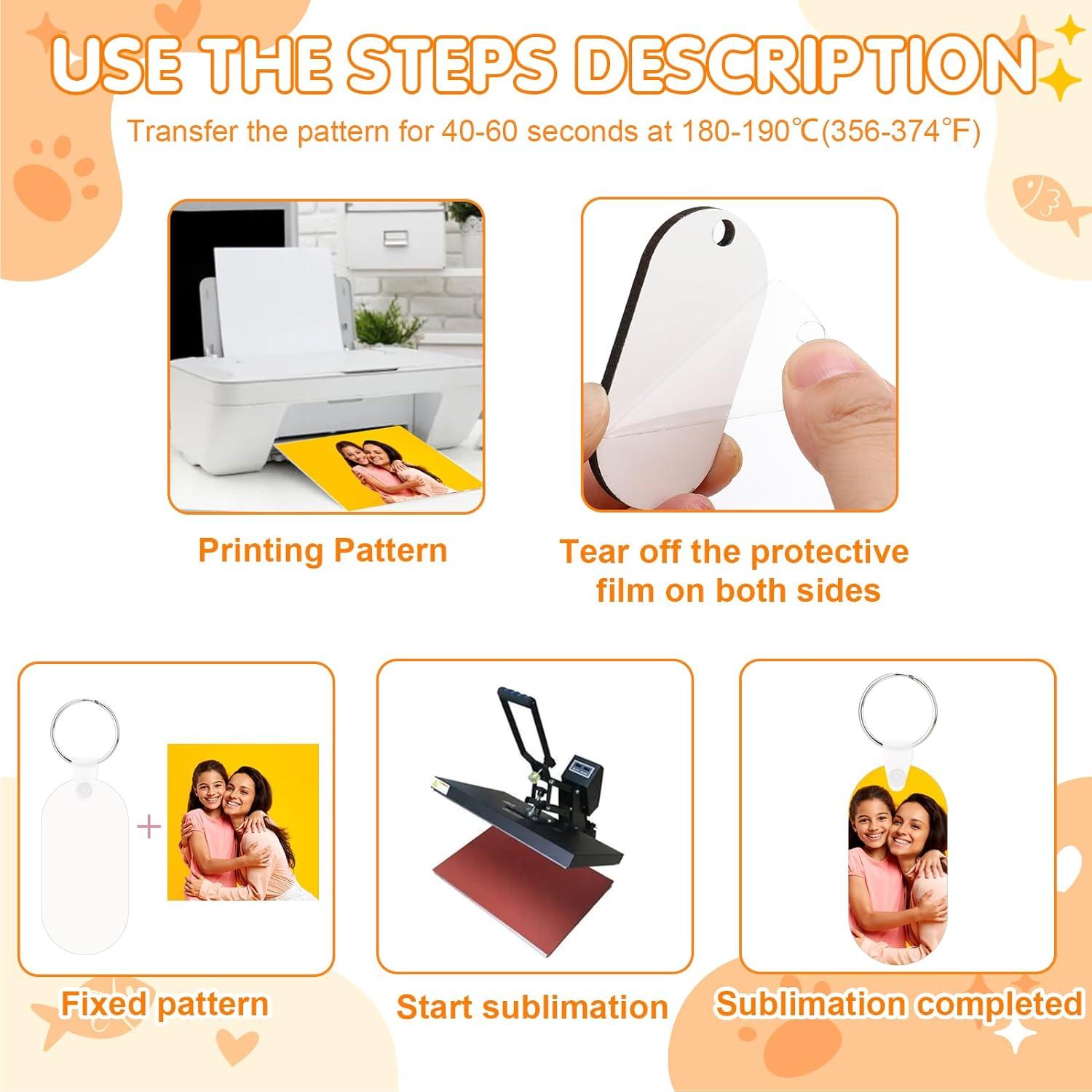 300 Llantas de Sublimación Guiqulai MDF Doble Cara 4 Estilos