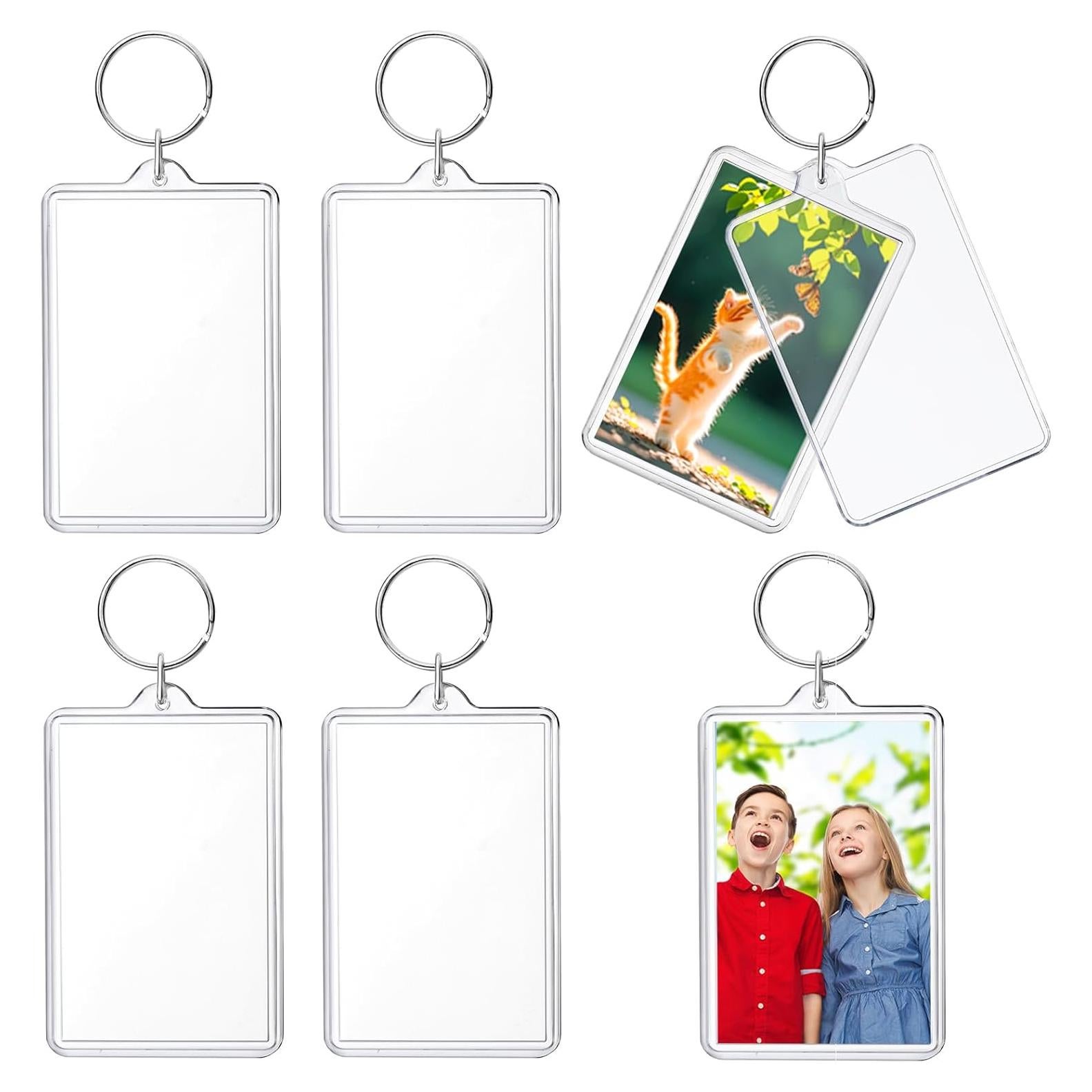 Llavero de Foto Personalizable ZHLISHQINJJ 6 Pcs 7.62x5.08 cm