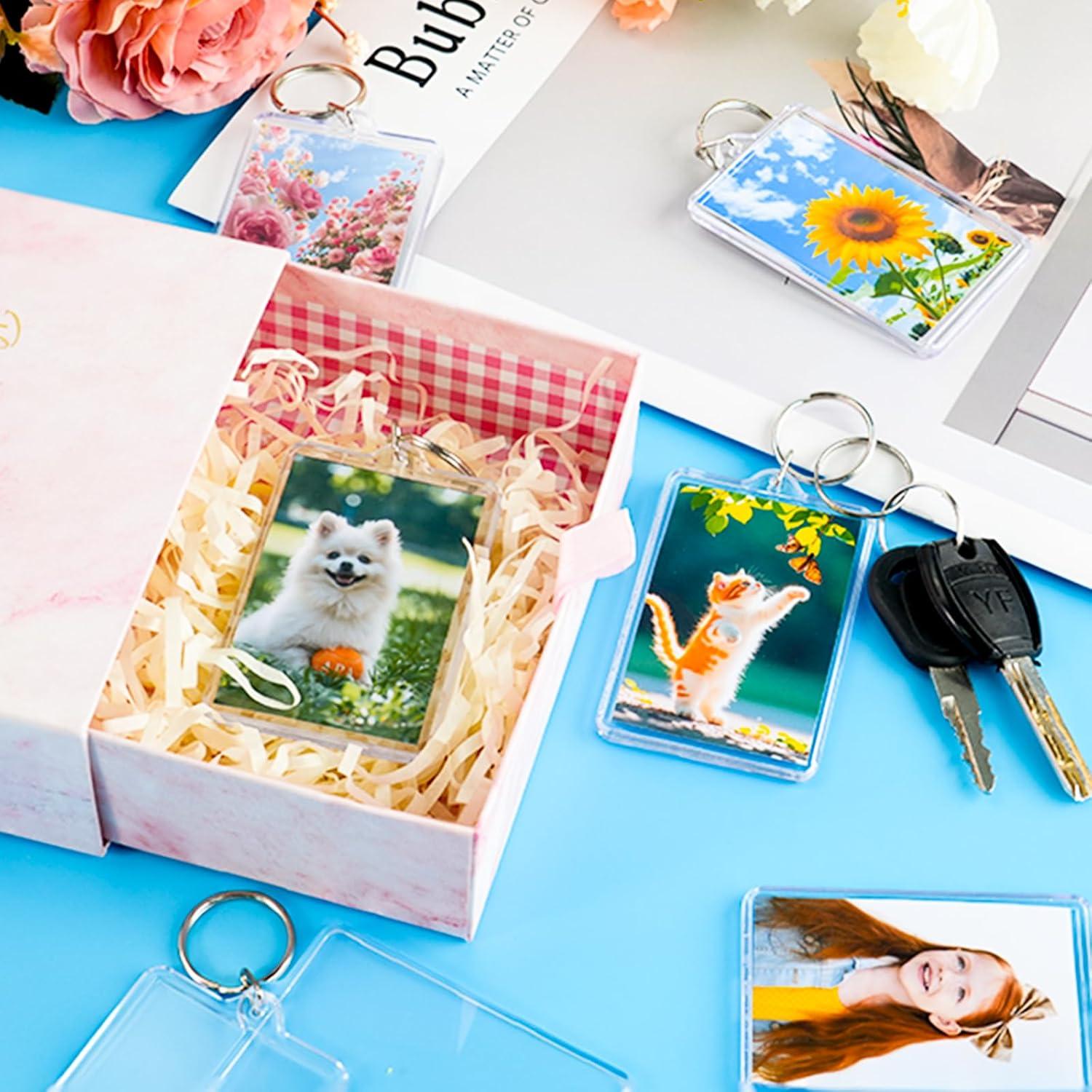 Llavero de Foto Personalizable ZHLISHQINJJ 6 Pcs 7.62x5.08 cm