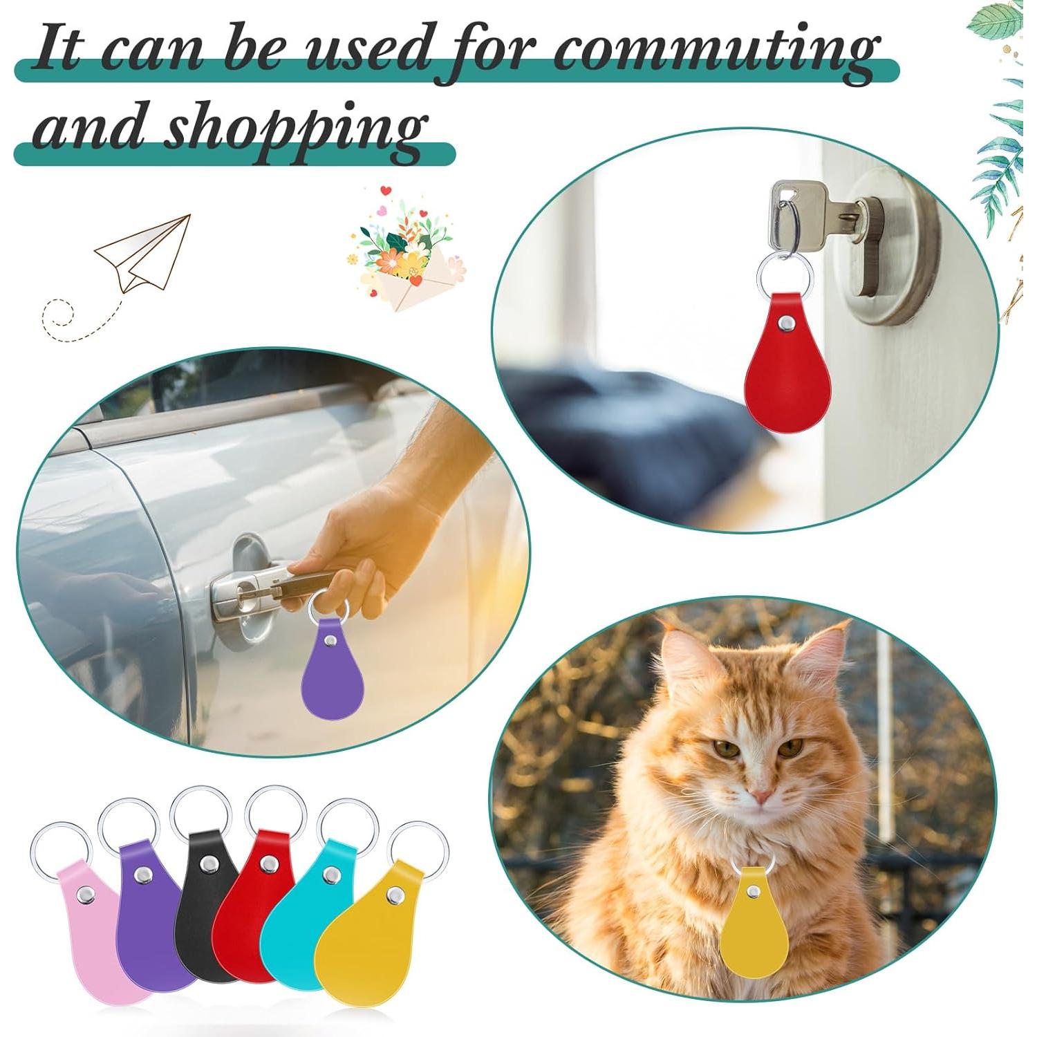 Kit de Llavero de Cuero PU Taiyin 30 Pcs 6 Colores DIY