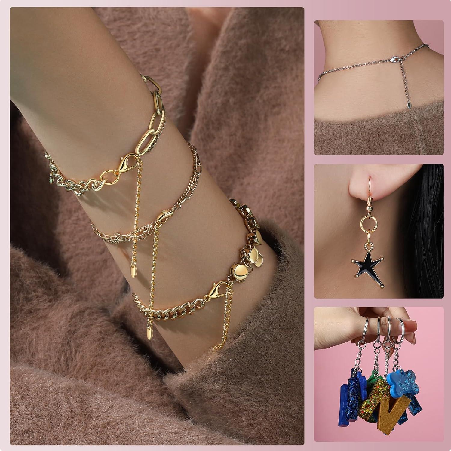 Kit de Anillas de Salto LEOBRO 968pcs Oro y Plata