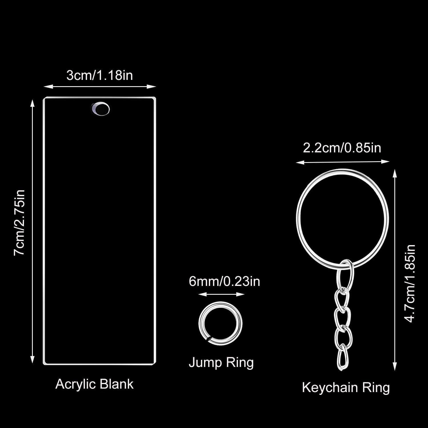 Juego de Llaveros Acrílicos PiuQiuPia 48 Piezas 3x7 cm