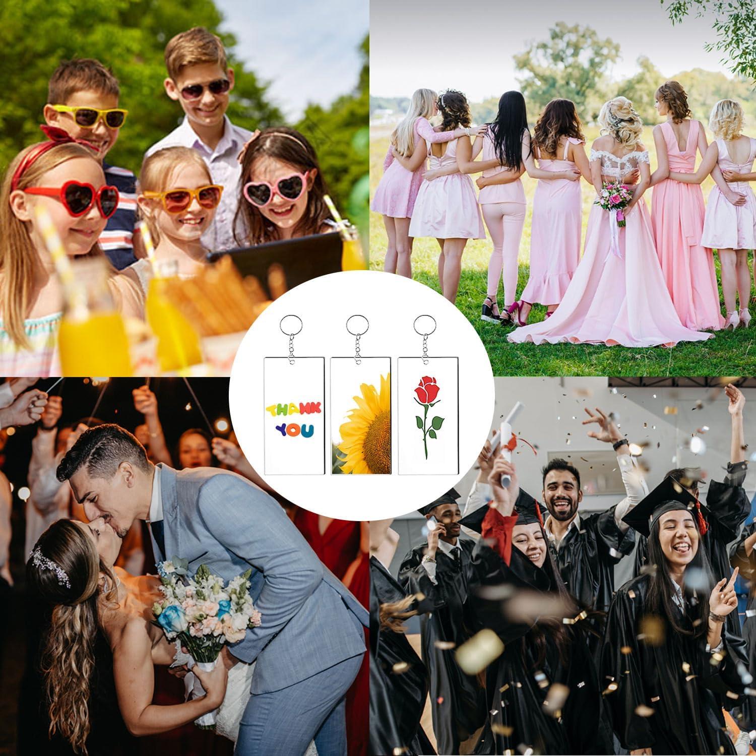 Juego de Llaveros Acrílicos PiuQiuPia 48 Piezas 3x7 cm