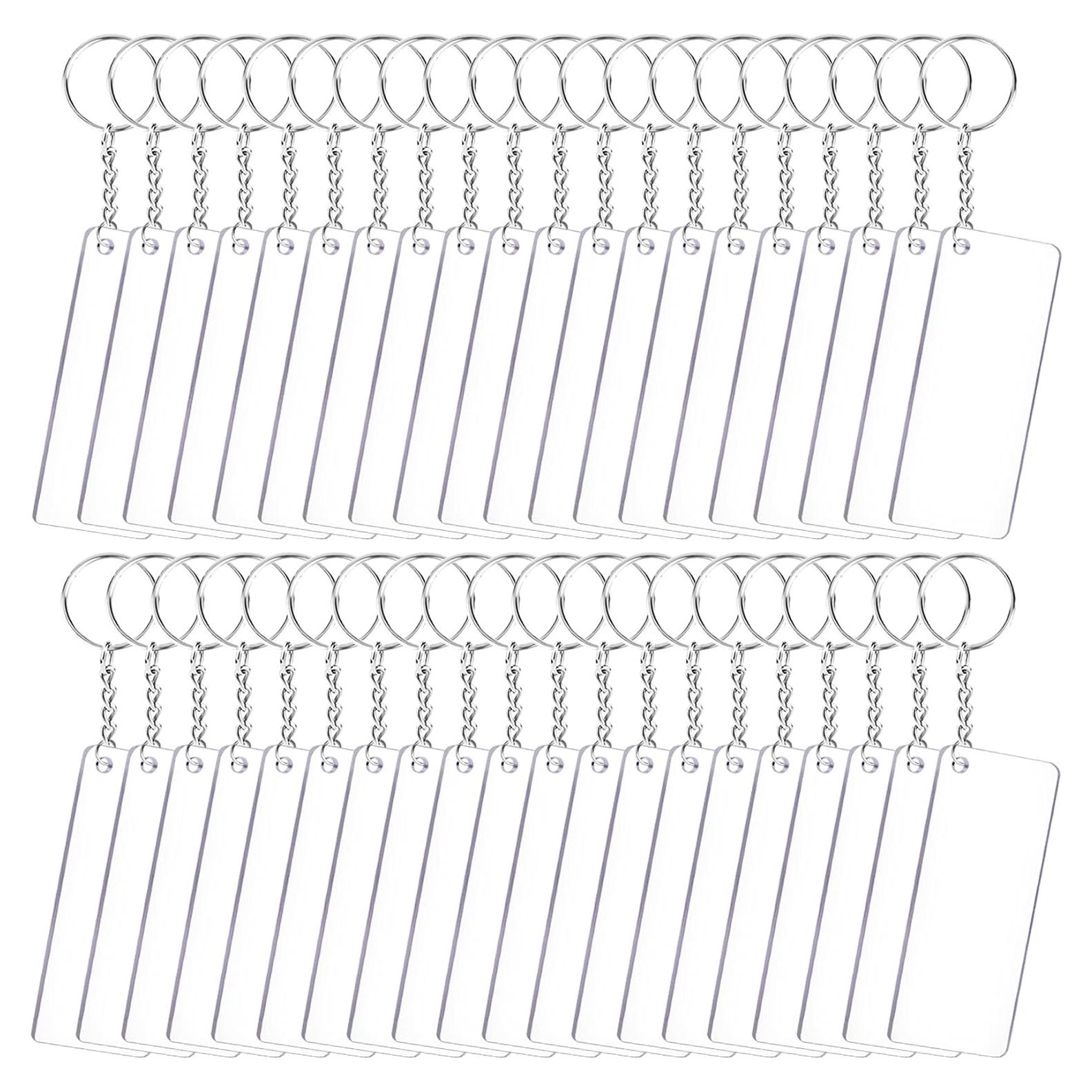 Conjunto de 120 Blanks de Llaveros Acrílicos Duufin 7x3cm