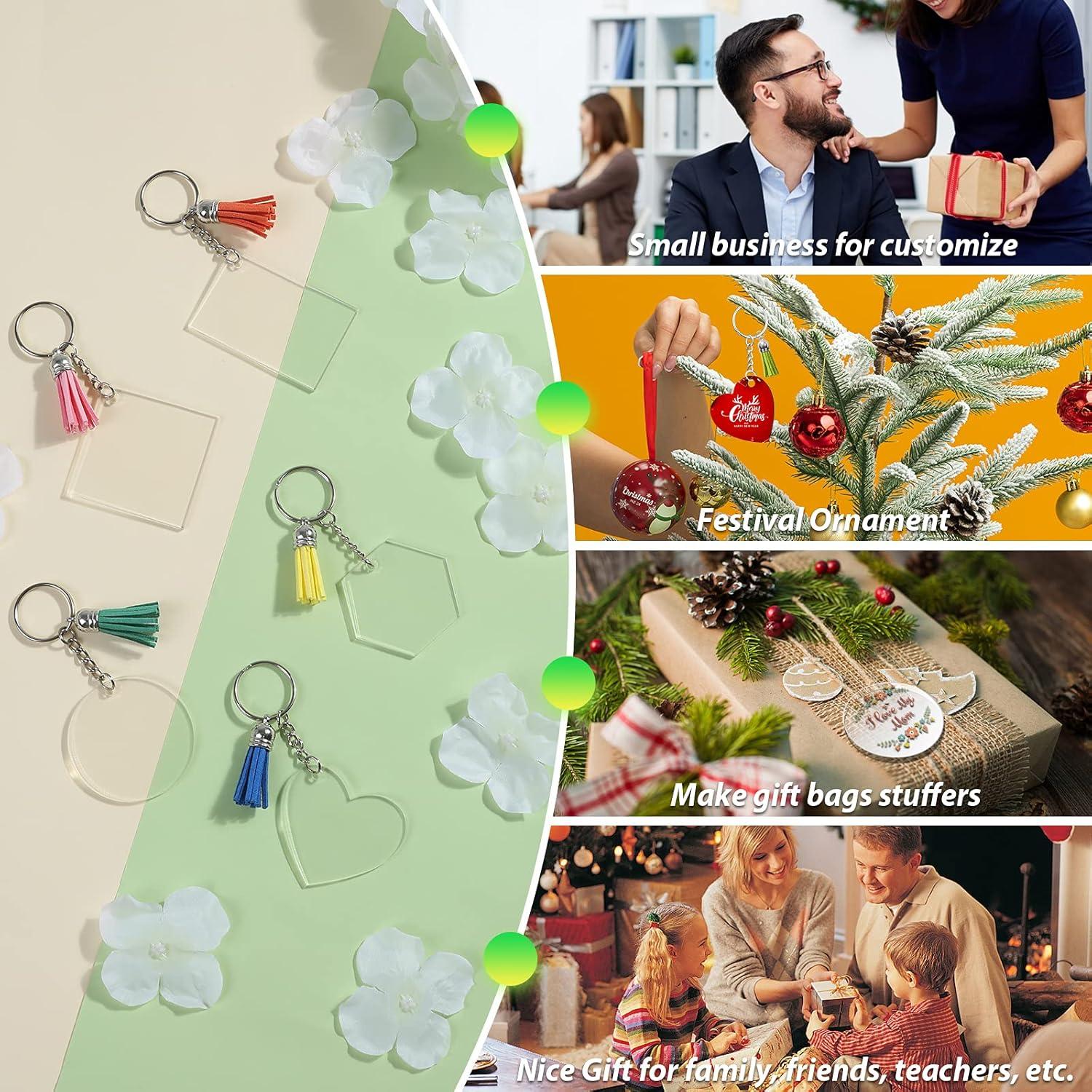 200 Llaveros Acrílicos en Blanco Cruzix para Manualidades DIY