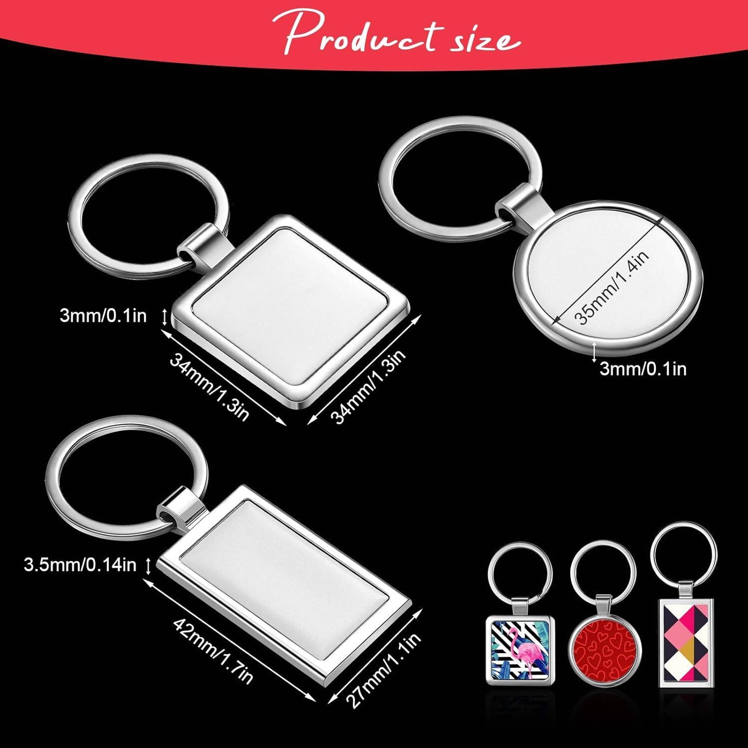 Llavero de Sublimación Chuangdi 12 Piezas Metal Personalizable