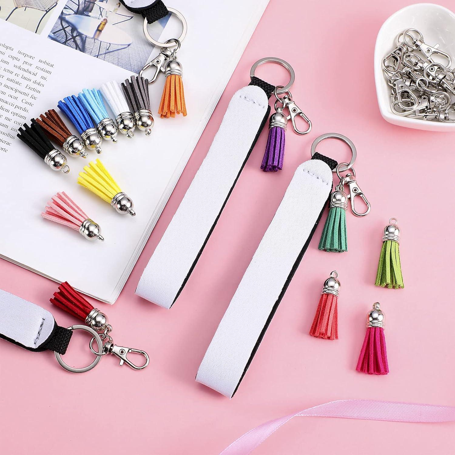 Conjunto de Llaveros de Neopreno Hicarer 60 Pcs DIY Sublimación