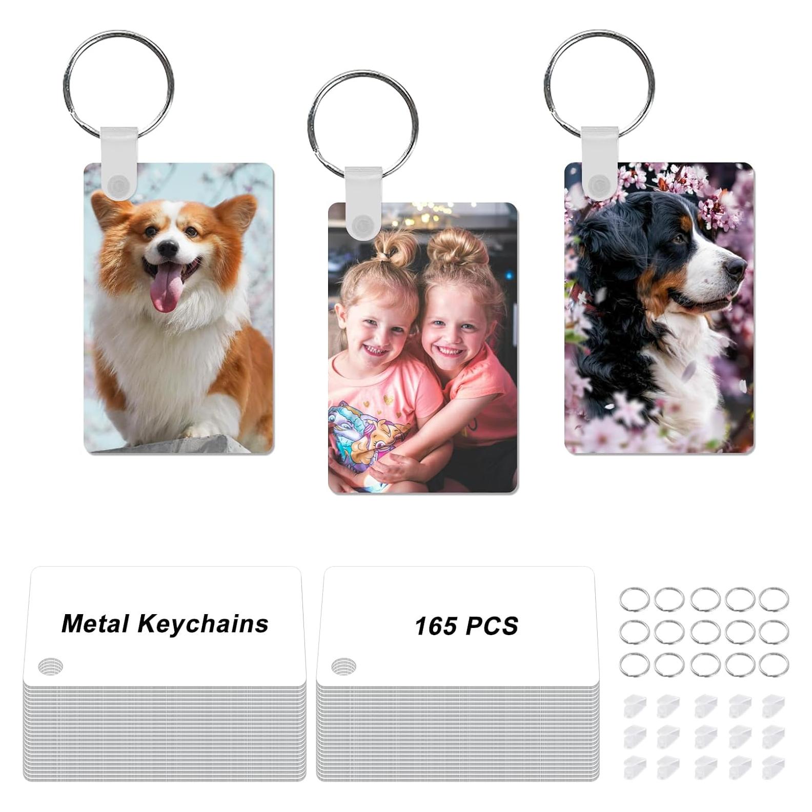 165 Piezas Llaveros de Metal para Sublimación ToBeAce 5.58x3.56cm