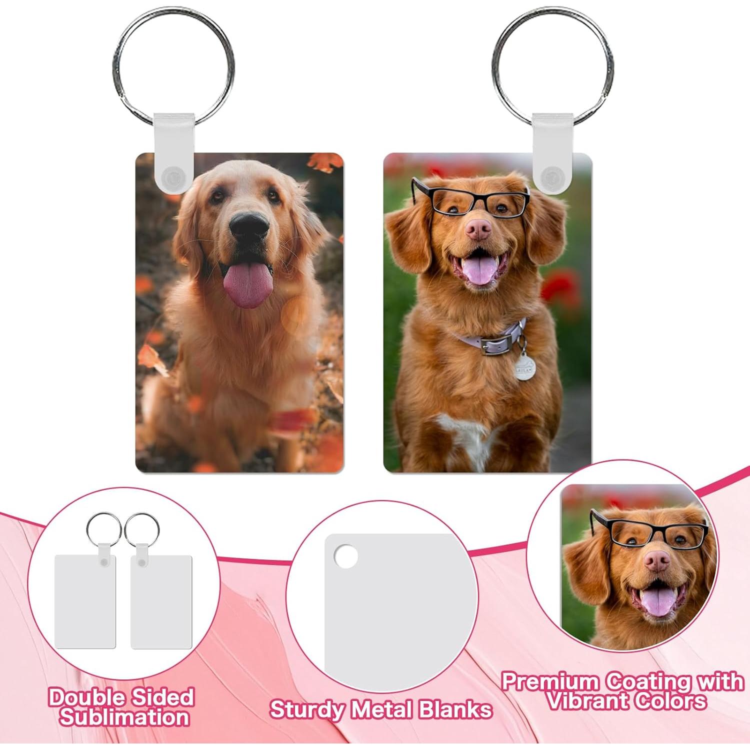 165 Piezas Llaveros de Metal para Sublimación ToBeAce 5.58x3.56cm