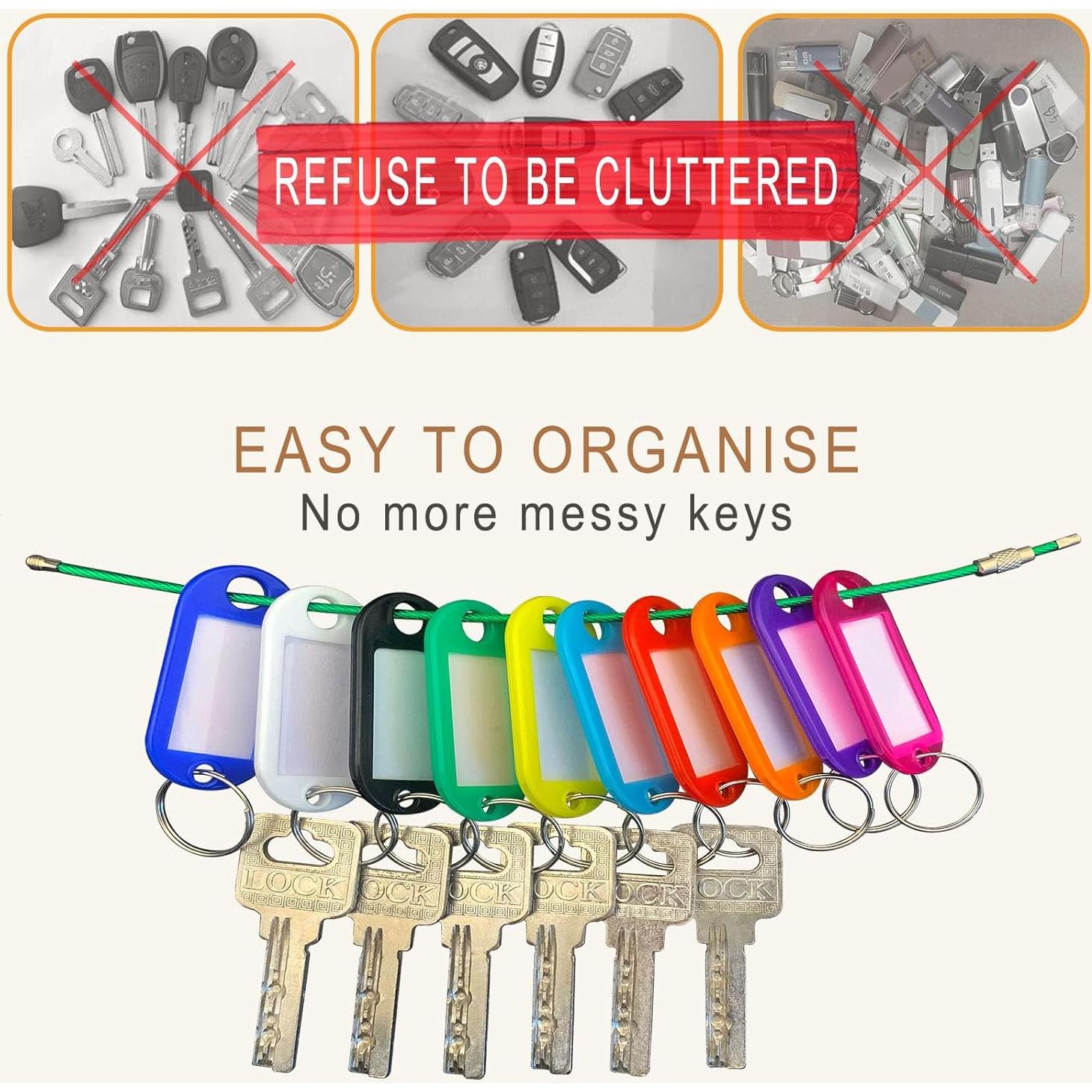 Juego de Etiquetas para Llaves NAUWER - 40 Piezas Multicolor