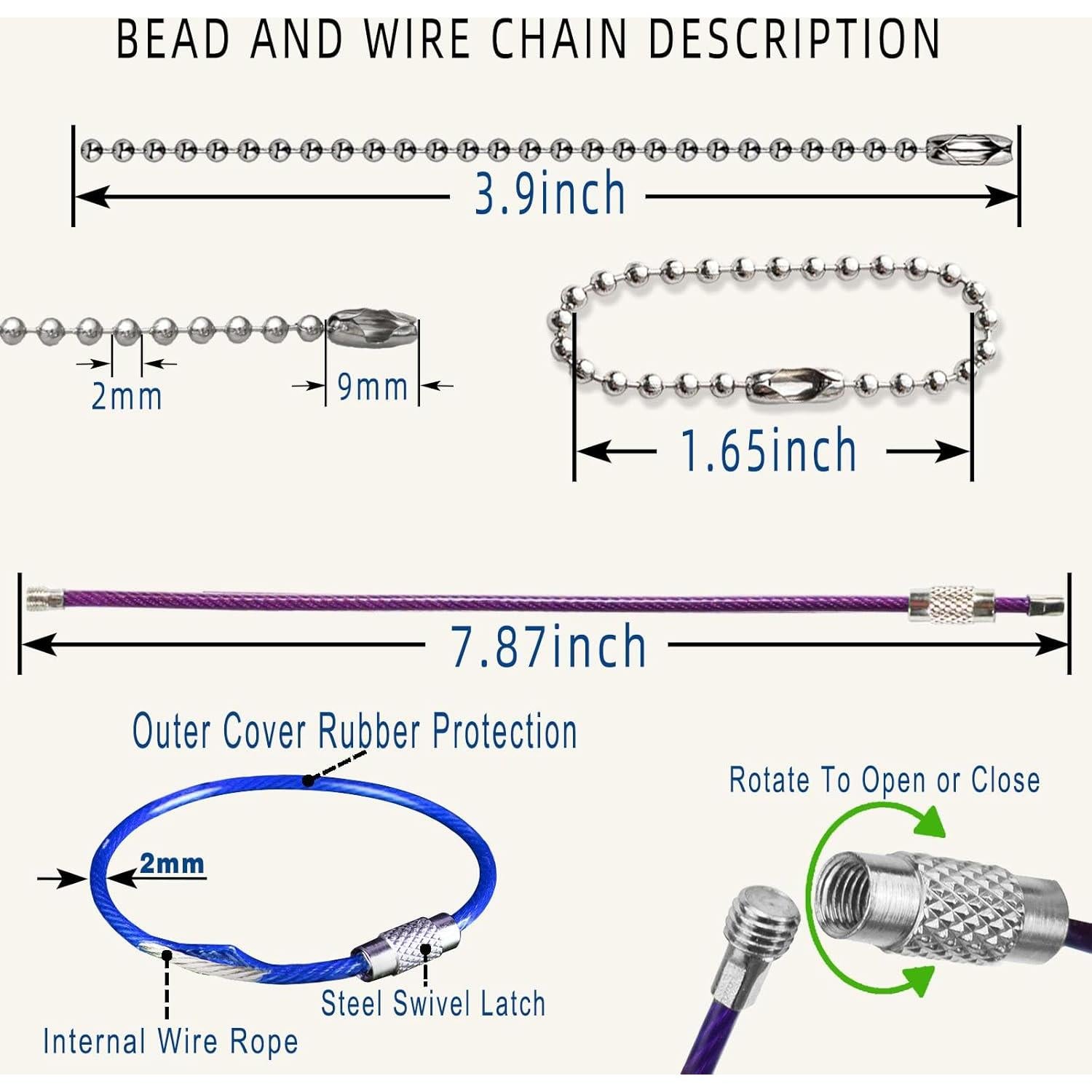 Juego de Etiquetas para Llaves NAUWER - 40 Piezas Multicolor