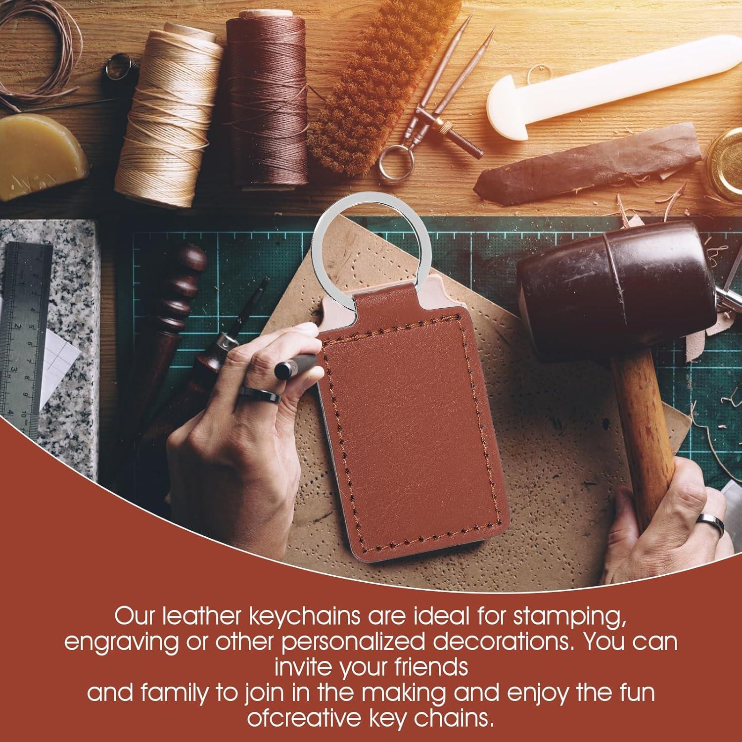 Kit de 10 Llaveros de Coche de Cuero PU Universales