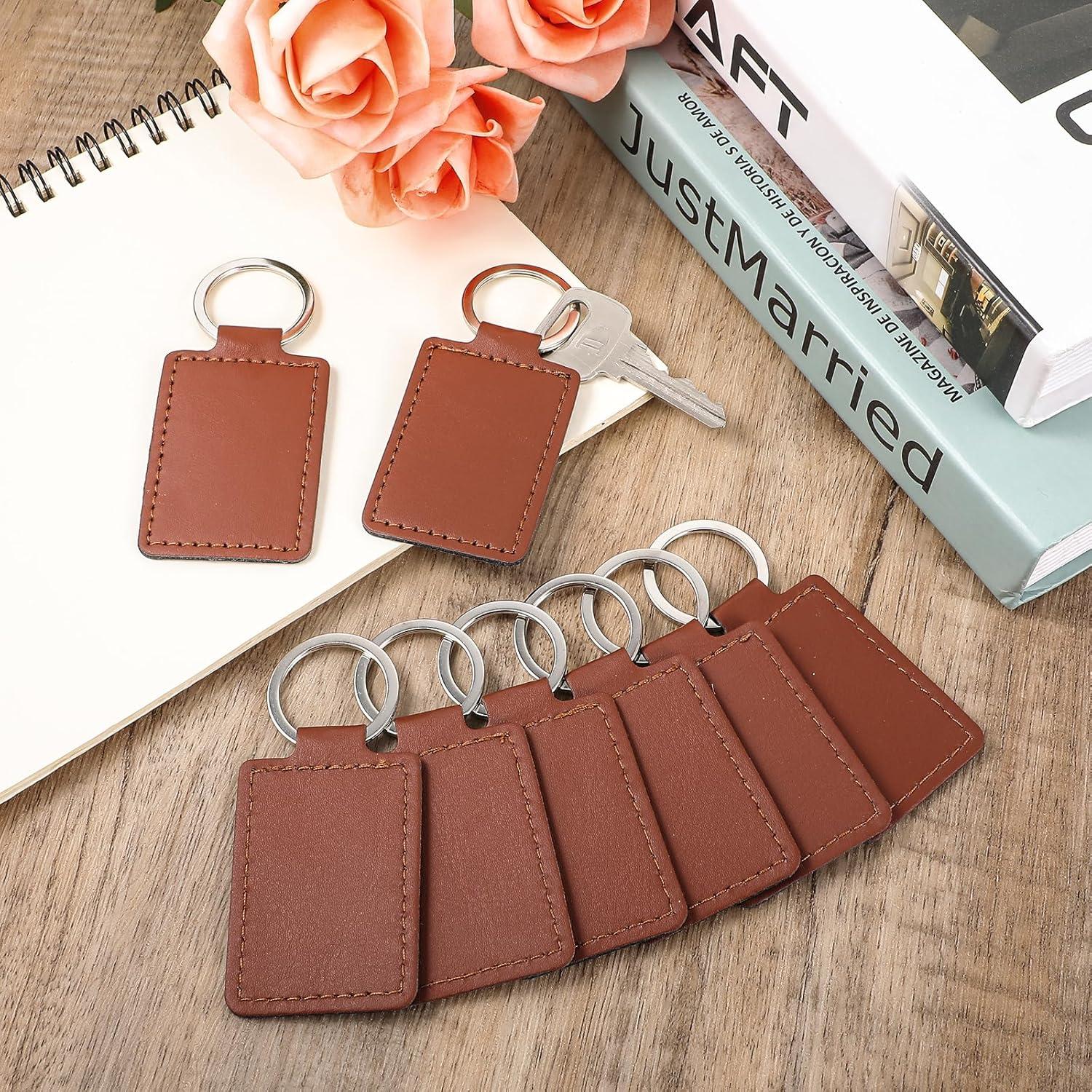 Kit de 10 Llaveros de Coche de Cuero PU Universales