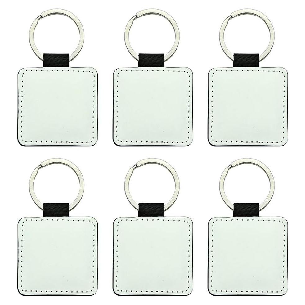 Llaveros de sublimación Valyria 6 piezas PU 5x5cm