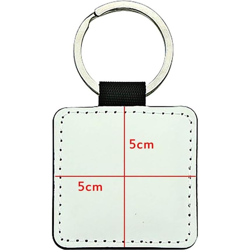 Llaveros de sublimación Valyria 6 piezas PU 5x5cm