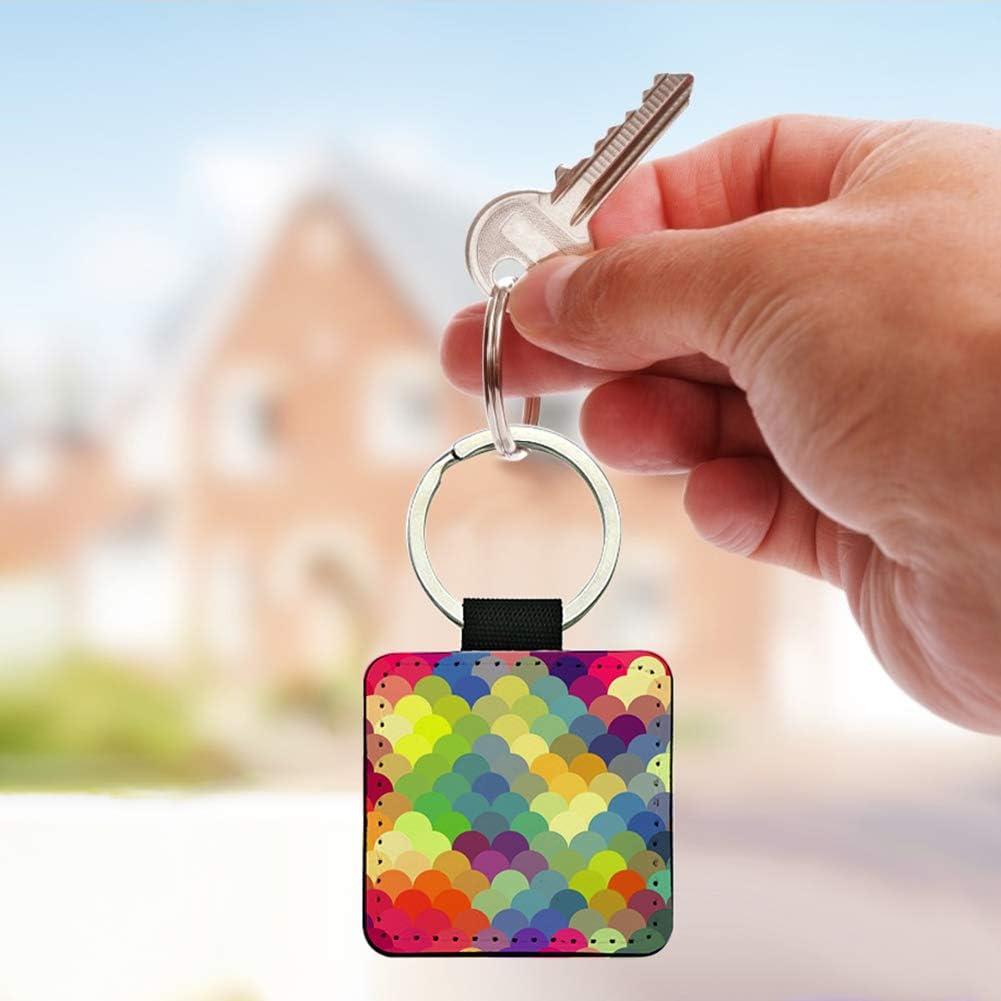 Llaveros de sublimación Valyria 6 piezas PU 5x5cm