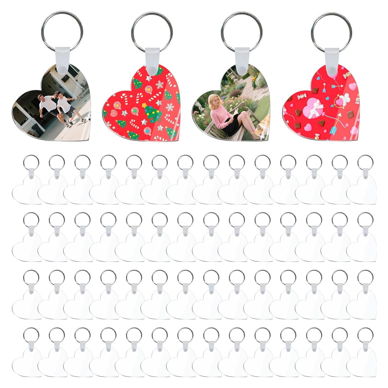 Juego de Llavero Acrílico para Sublimación 180 Piezas DIY