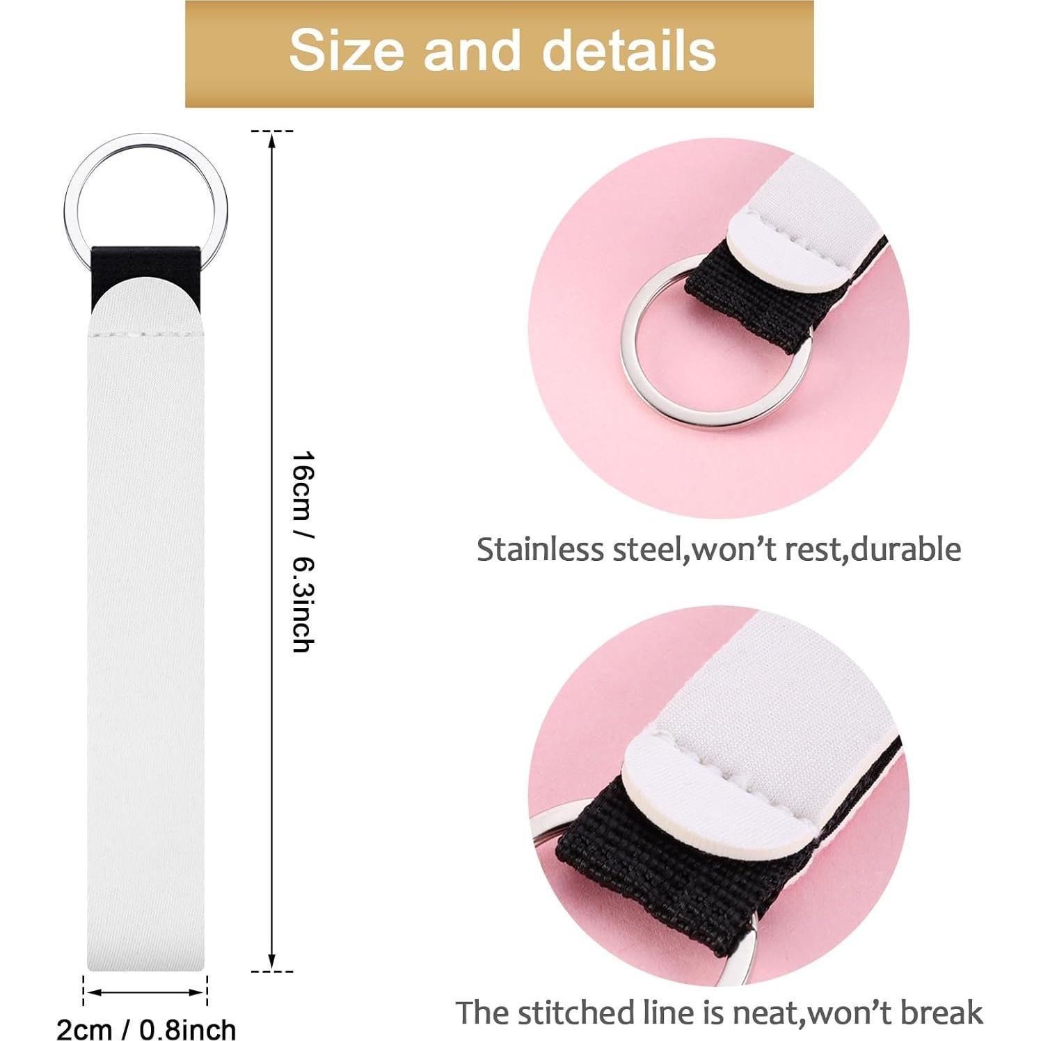 Llaveros de Neopreno Frienda 40 Piezas para Sublimación DIY