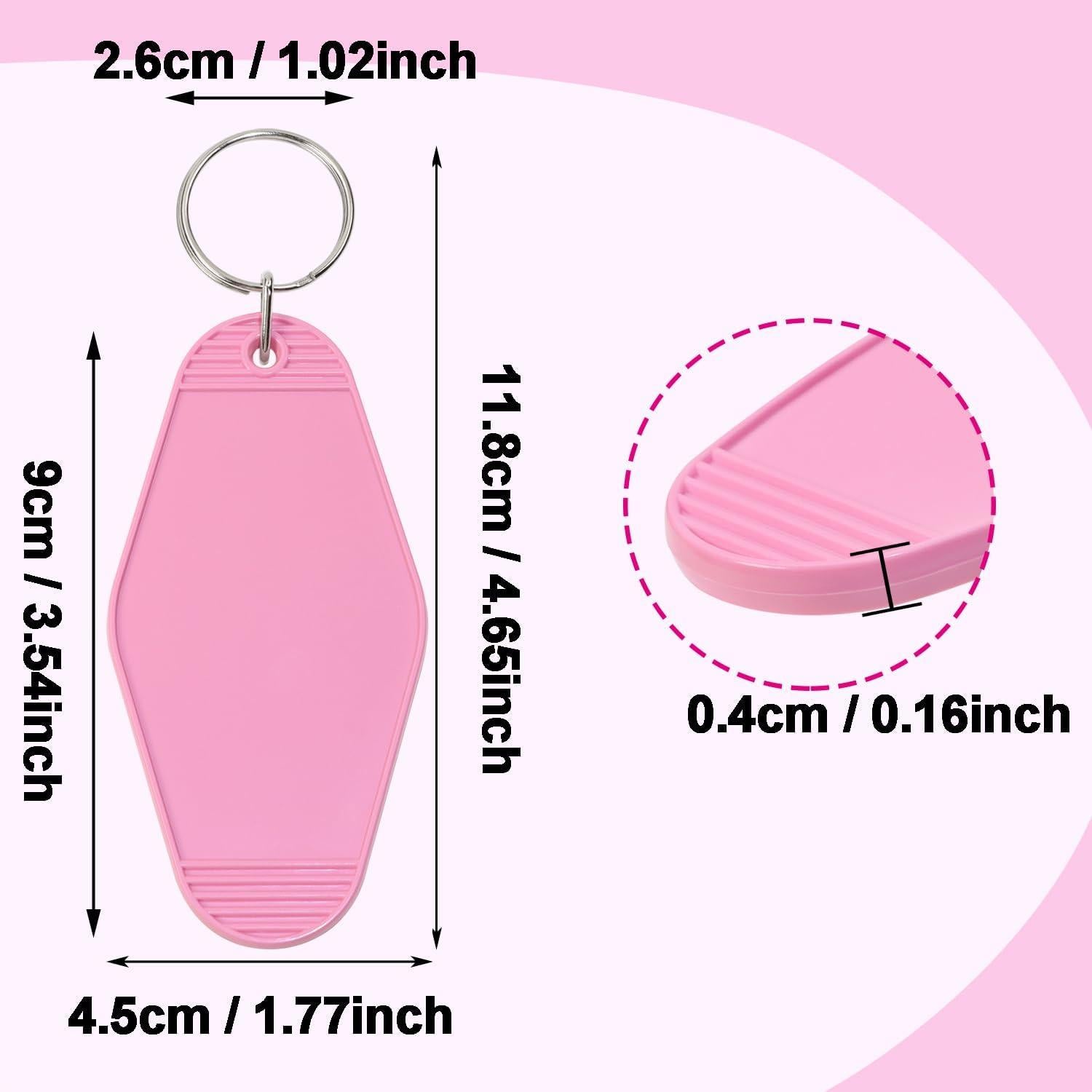 8 Llavero de Motel Blanco Personalizable 9x4.5cm DIY