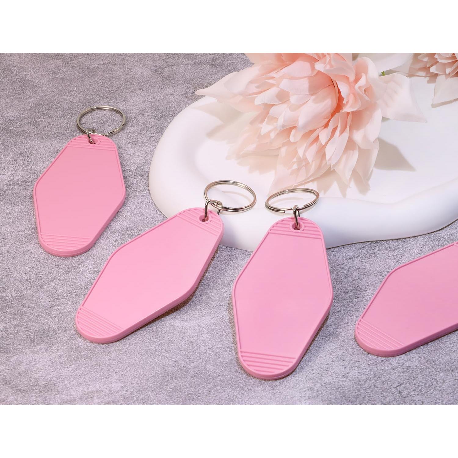 8 Llavero de Motel Blanco Personalizable 9x4.5cm DIY