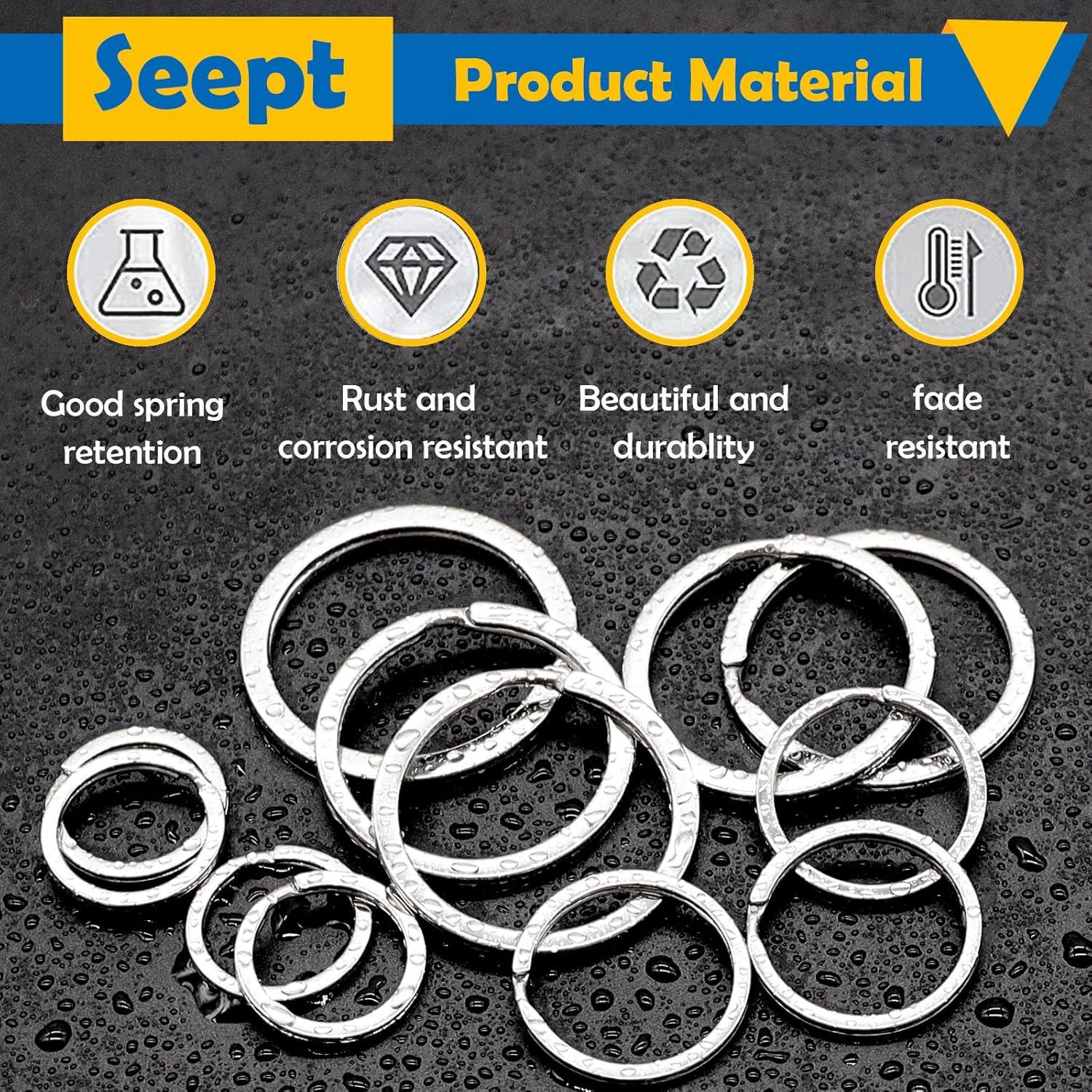 60 Anillas de Llave de Metal Seept 20-38 mm para Manualidades