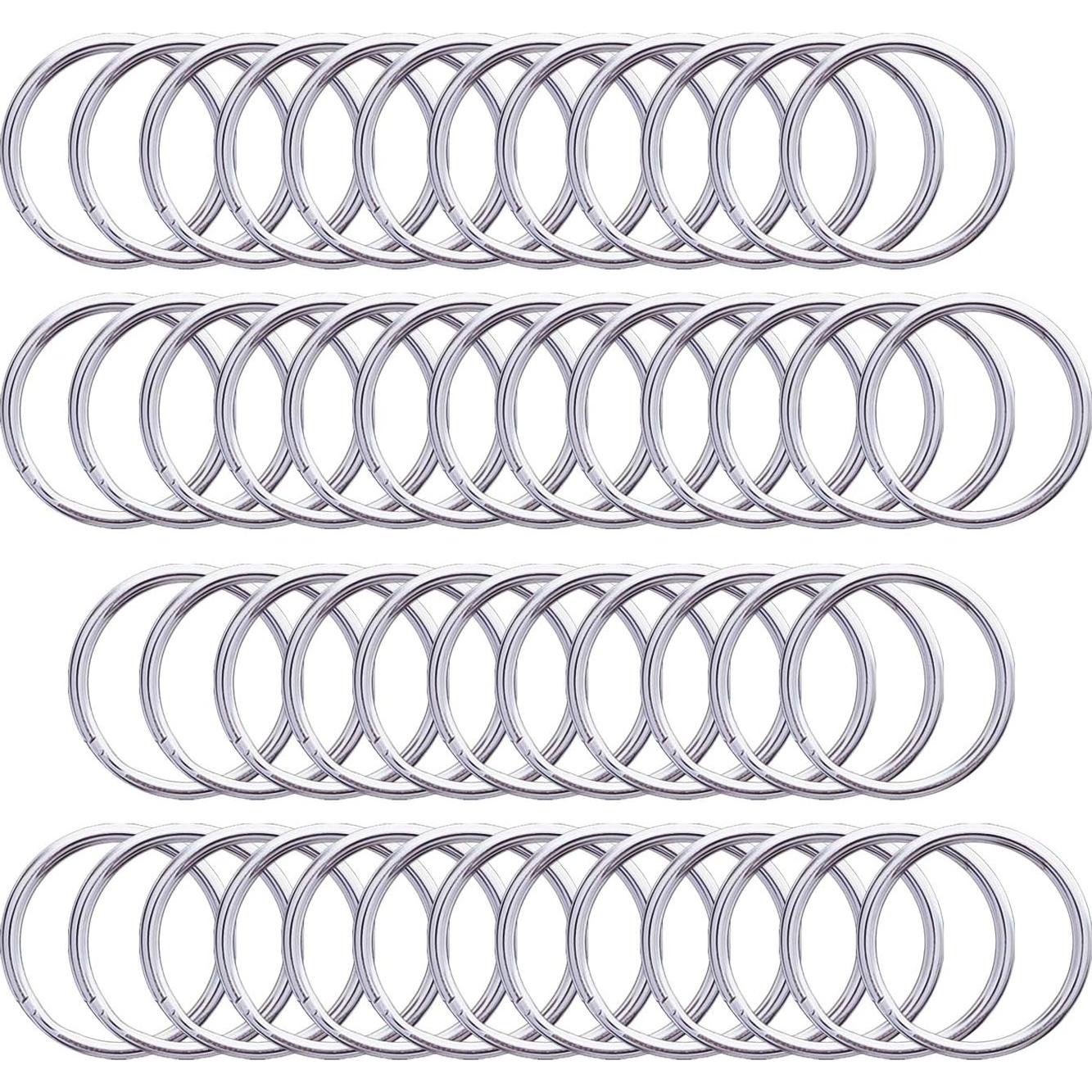 Ganchos Giratorios de Metal Livder y Anillos de Llave 100 Piezas